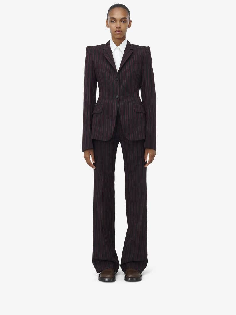 Alexander McQueen o1srvl11e0226 Pinstripe Single-Breasted Jacket In Multicolor Size S / US 4 / IT 40 - 3 Thumbnail