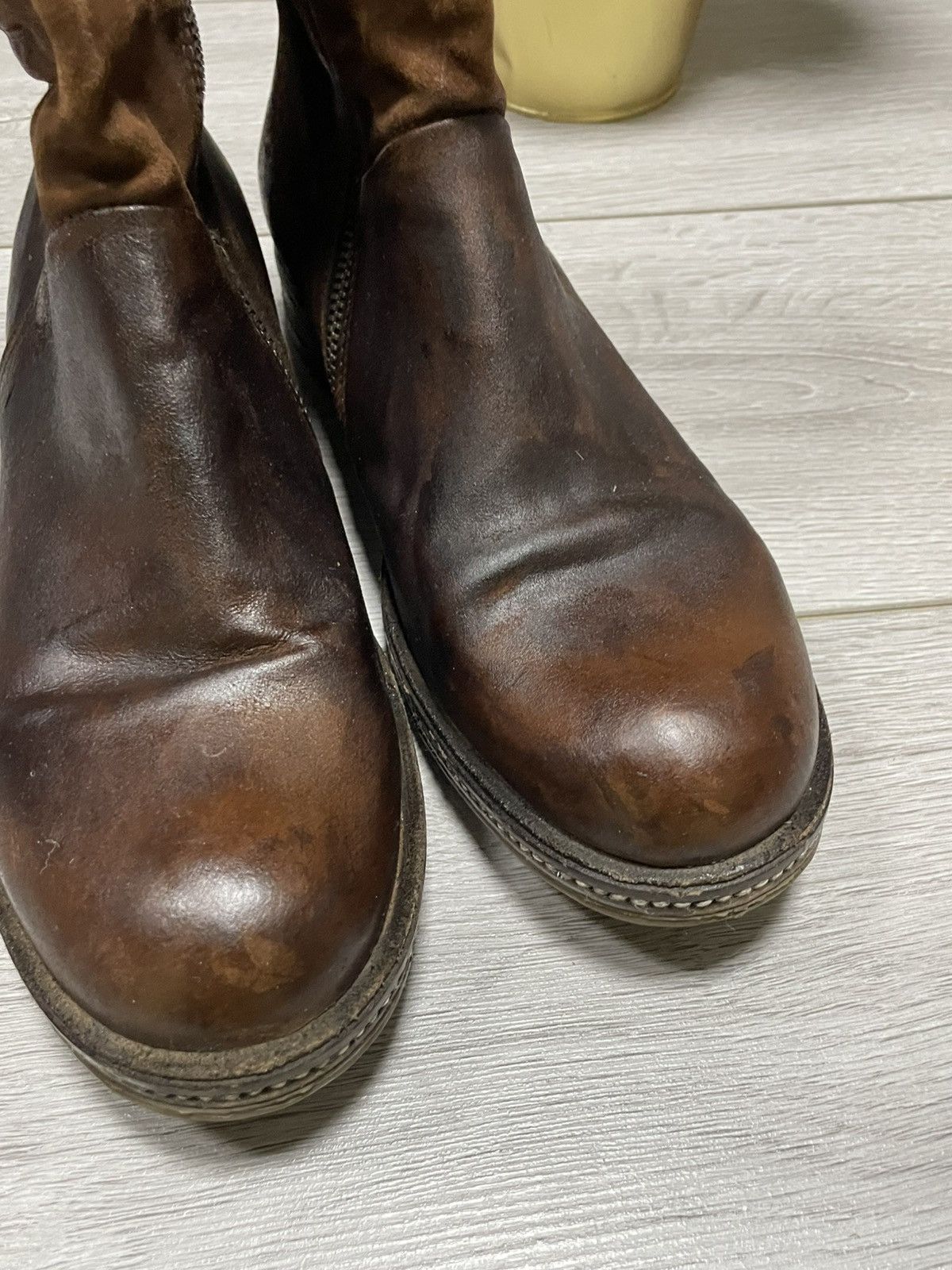 A.S.98 AS98 stitched engineered leather zip high boots eb0 Size US 9 / IT 39 - 14 Thumbnail