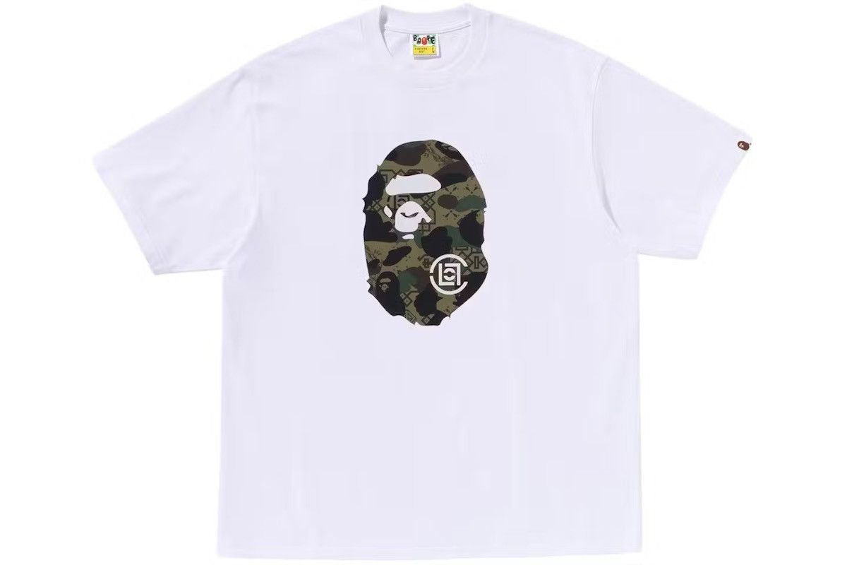 Bape × CLOT BAPE x CLOT Camo Ape Head T-Shirt White Size US L / EU 52-54 / 3 - 2 Thumbnail