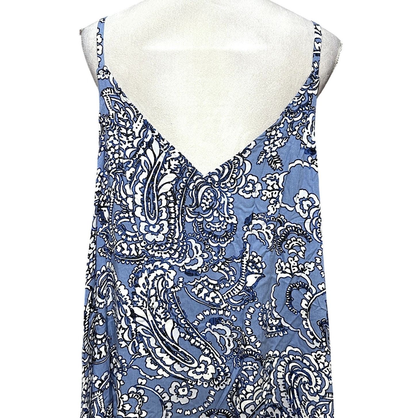 Vince Camuto Vince Camuto Plus XXL Blue Paisley Flowy Maxi Slip Dress NWT Size XXL / US 16-18 / IT 52-54 - 6 Thumbnail