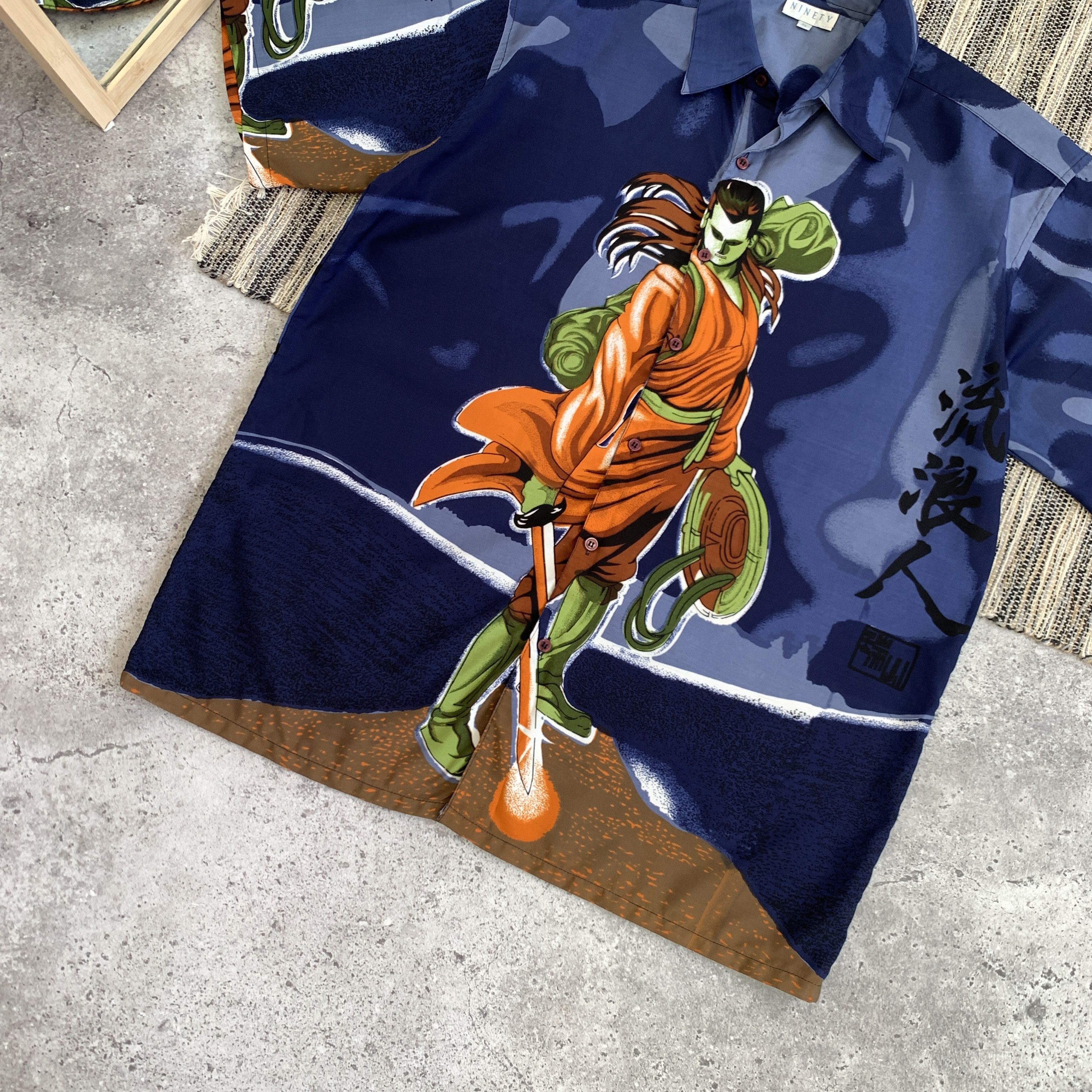 Japanese Brand Vintage Japaneese 90s Anime Button Up Shortsleeve Shirt Size US XL / EU 56 / 4 - 5 Thumbnail
