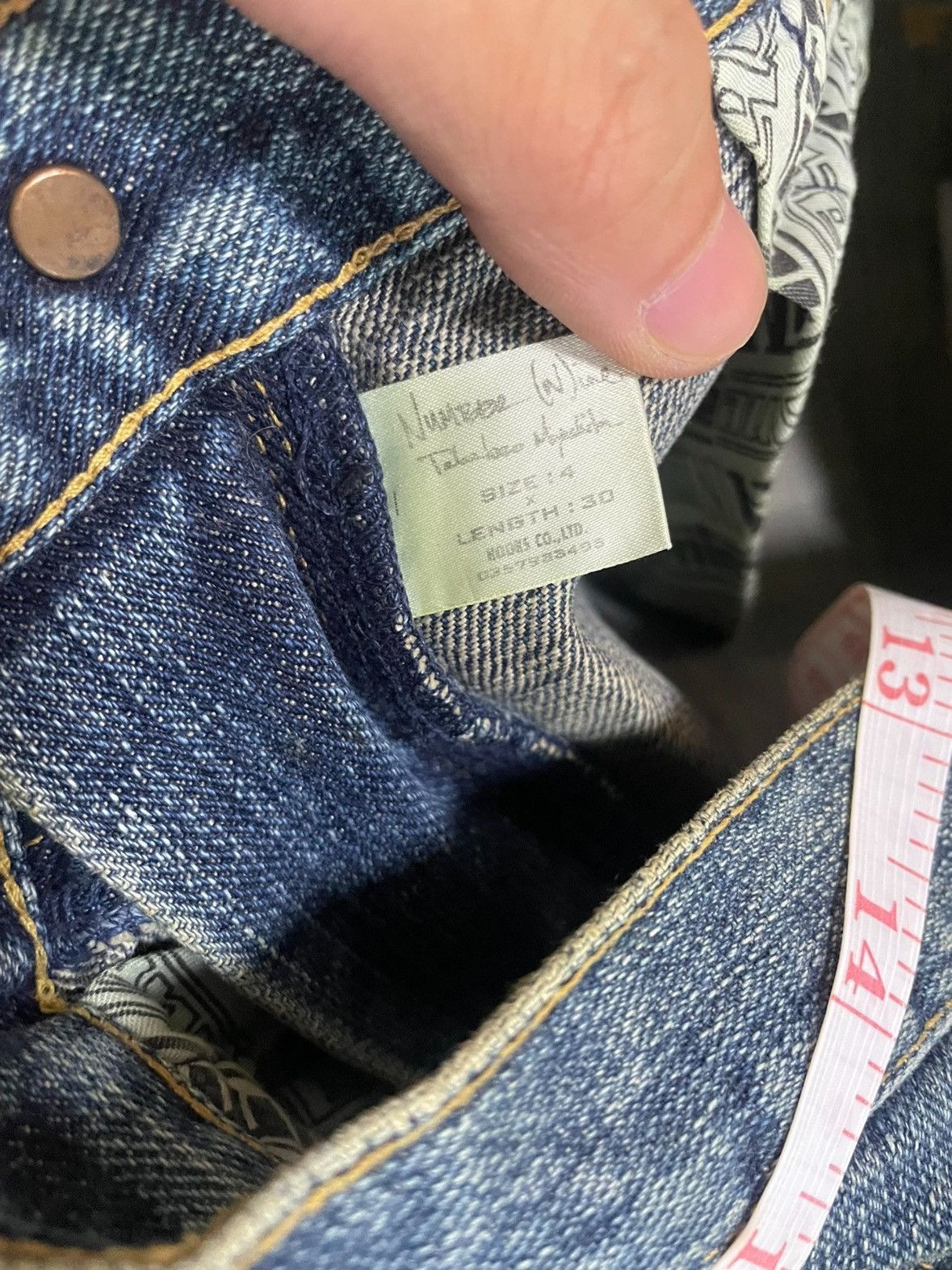 Number (N)ine Number (n)ine aw03 denim jeans Size US 34 / EU 50 - 4 Thumbnail