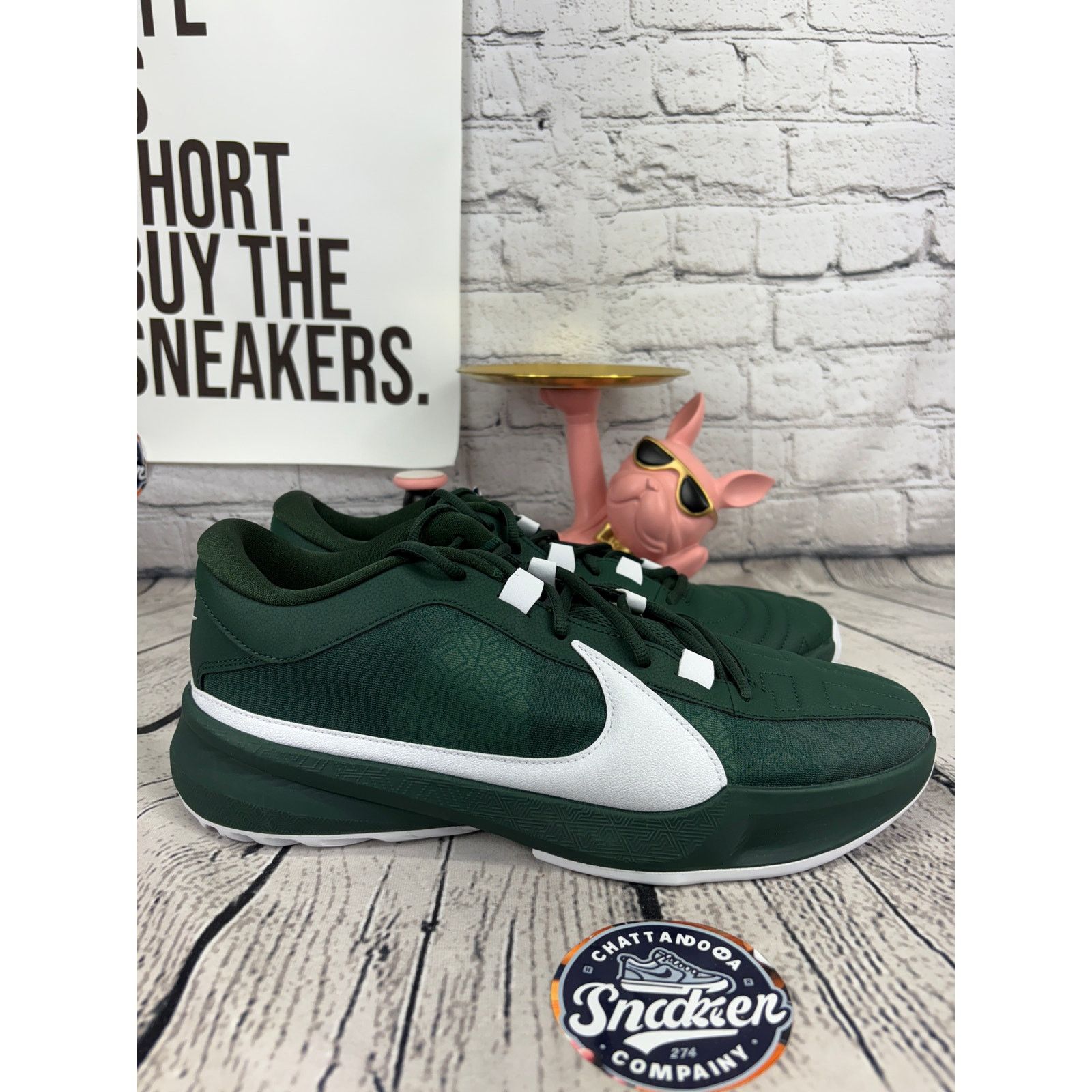 Nike Nike Giannis Zoom Freak 5 TB Basketball Shoes Mens 13 Green Size US 13 / EU 46 - 5 Thumbnail