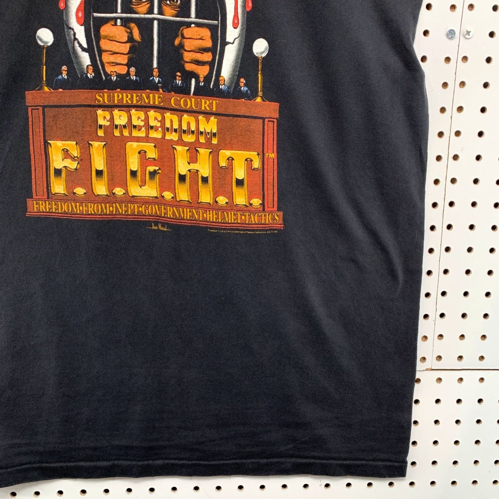 Vintage VINTAGE Stedman T-Shirt Shirt Mens 2XL Black USA 90s Easyriders Freedom Fight Sleeveless Crew Neck USA Mens Size US XXL / EU 58 / 5 - 7 Thumbnail