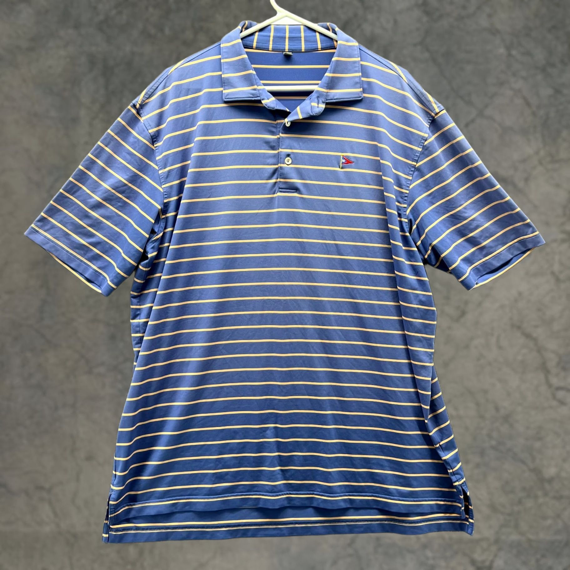 Peter Millar Peter Millar Polo Shirt Men XL Blue Stripe Polo Golf Summer Comfort Size US XL / EU 56 / 4 - 1 Thumbnail