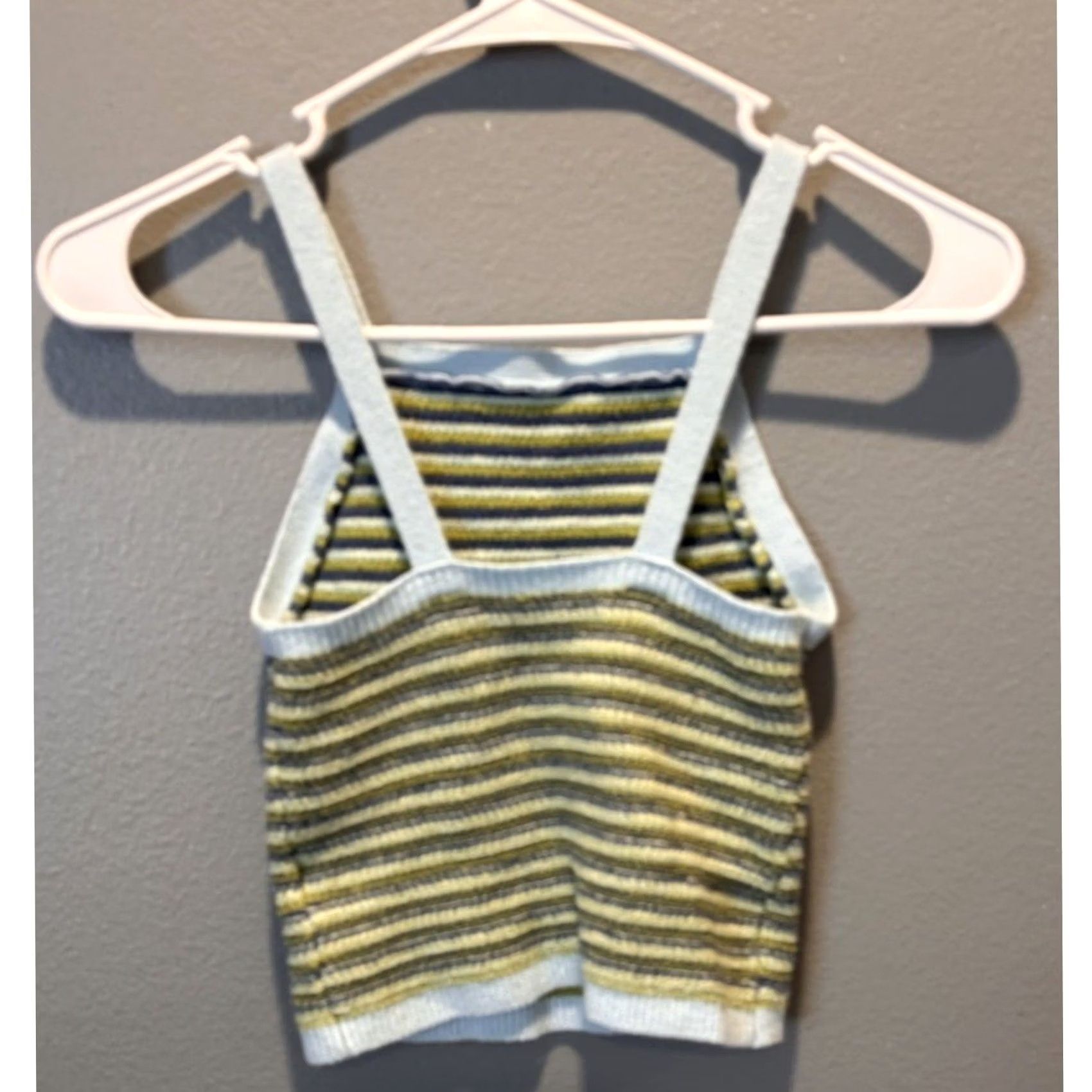 American Eagle Outfitters American Eagle Outfitters Cropped Tank Top Sleeveless High Neck Crochet Multicolor Women's Size S Size S / US 4 / IT 40 - 3 Thumbnail