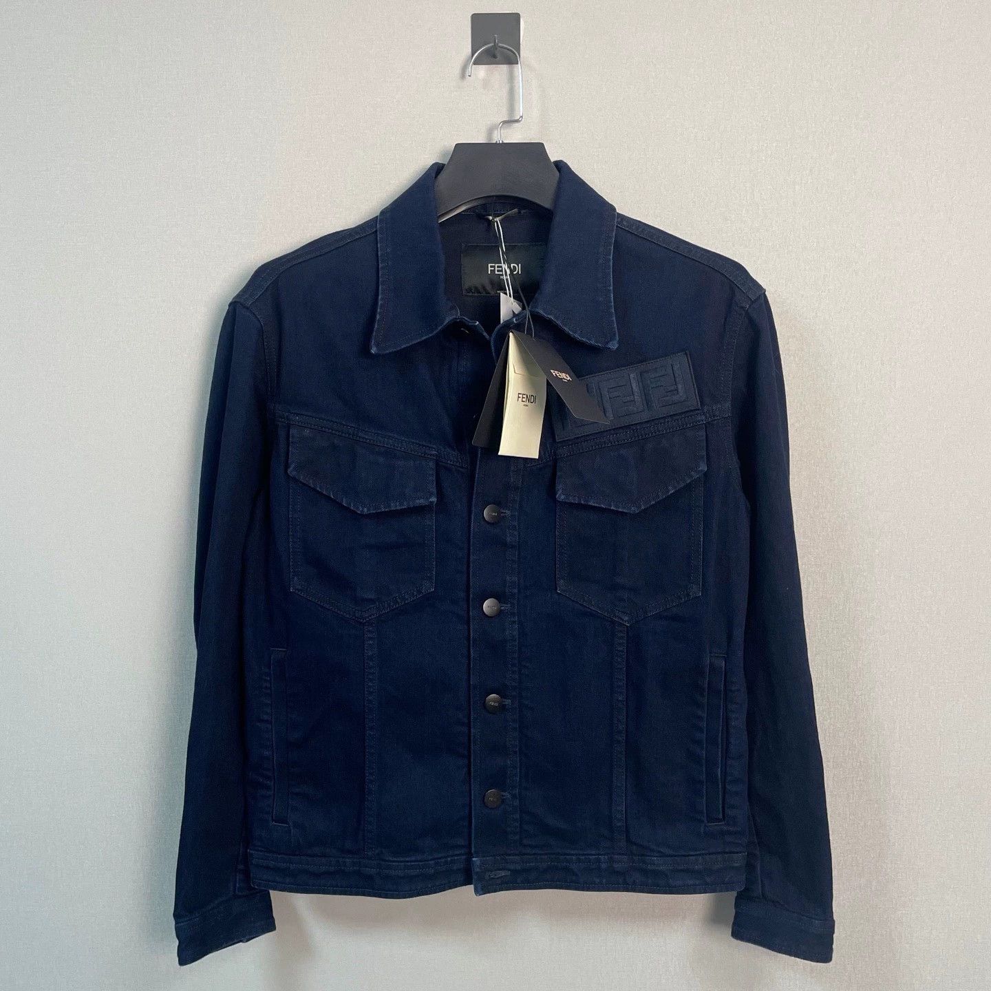 Fendi fendi denim jacket with embroidered logo Size US L / EU 52-54 / 3 - 1 Thumbnail