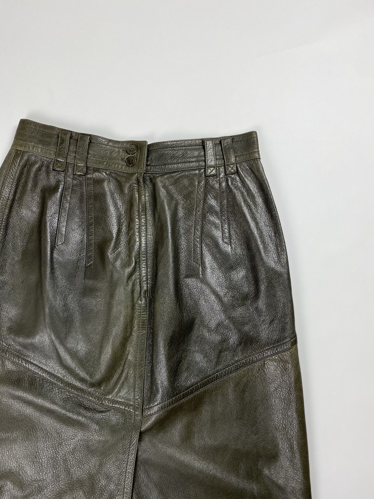 Jil Sander × Vintage Jil Sander vintage ladies leather skirt size 40 Size 27" / US 4 / IT 40 - 9 Thumbnail