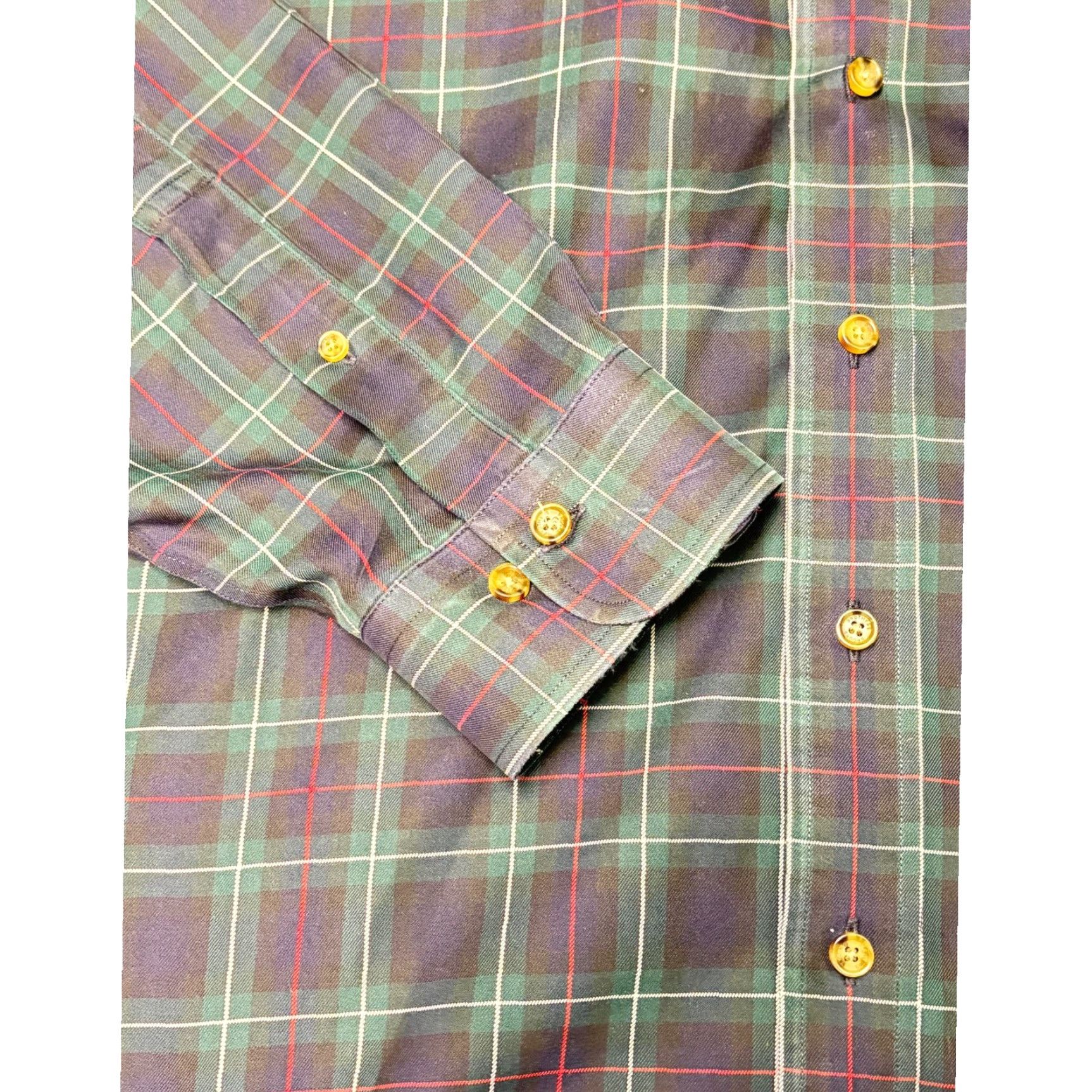 Brooks Brothers Brooks Brothers Polo Shirt Long Sleeve Plaid Button Down Men XL Green Size US XL / EU 56 / 4 - 3 Thumbnail