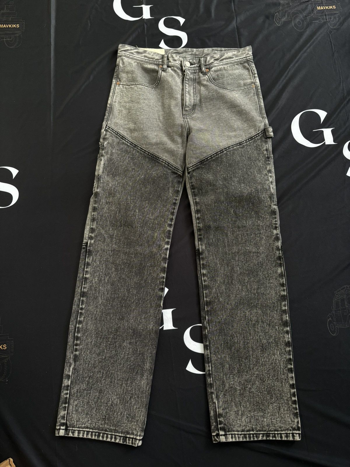 Andersson Bell Anderson Bell Grey Washed Denim Size US 33 - 1 Thumbnail