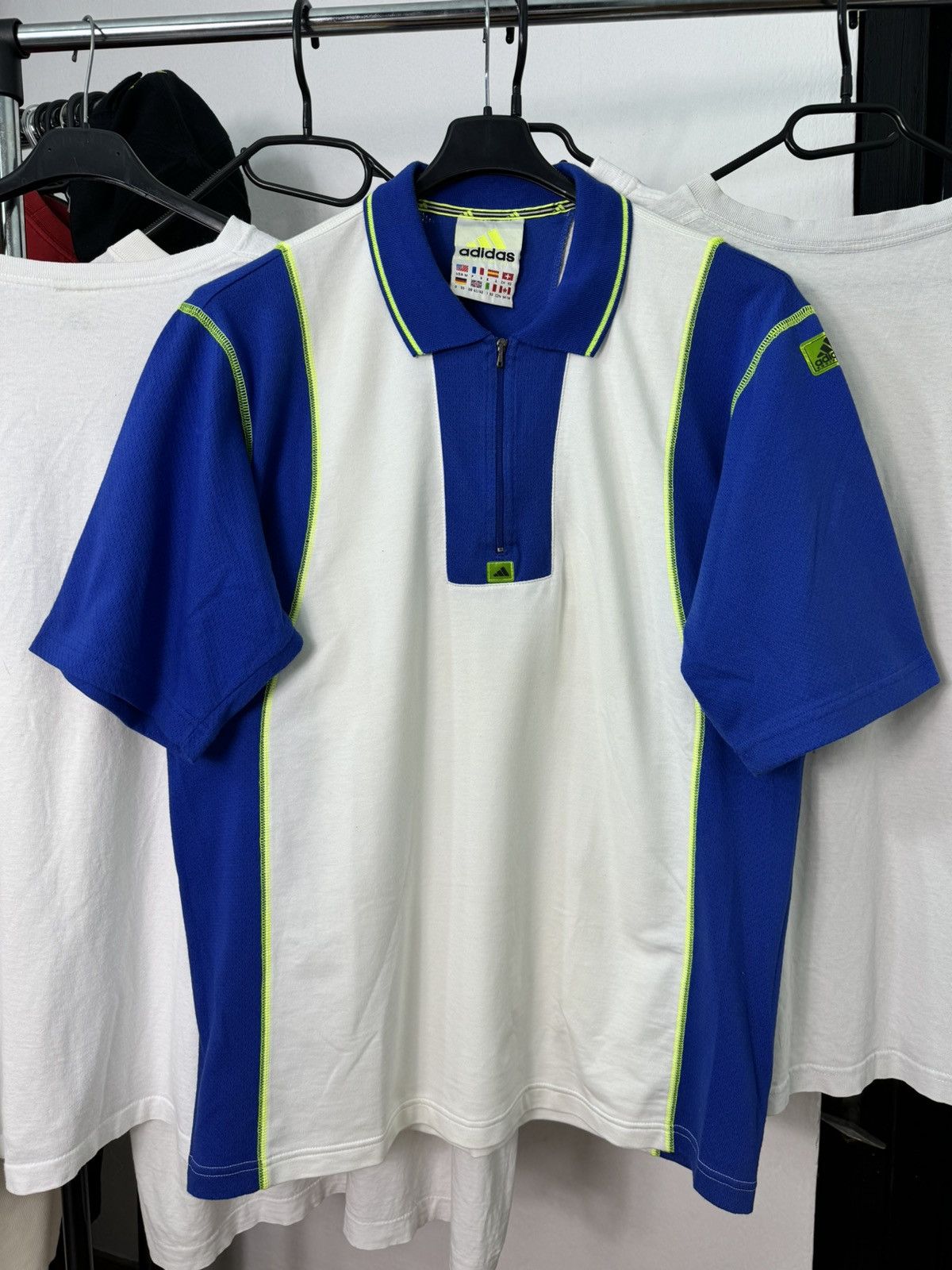 Adidas × Equipment × Vintage Vintage Adidas Equipment Zip Polo Jersey y2k Tennis EQT 90s Size US M / EU 48-50 / 2 - 1 Thumbnail