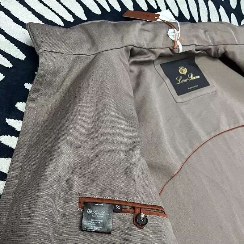 Loro Piana LORO PIANA Classic Traveller jacket in brown and grey cott Size US L / EU 52-54 / 3 - 3 Thumbnail