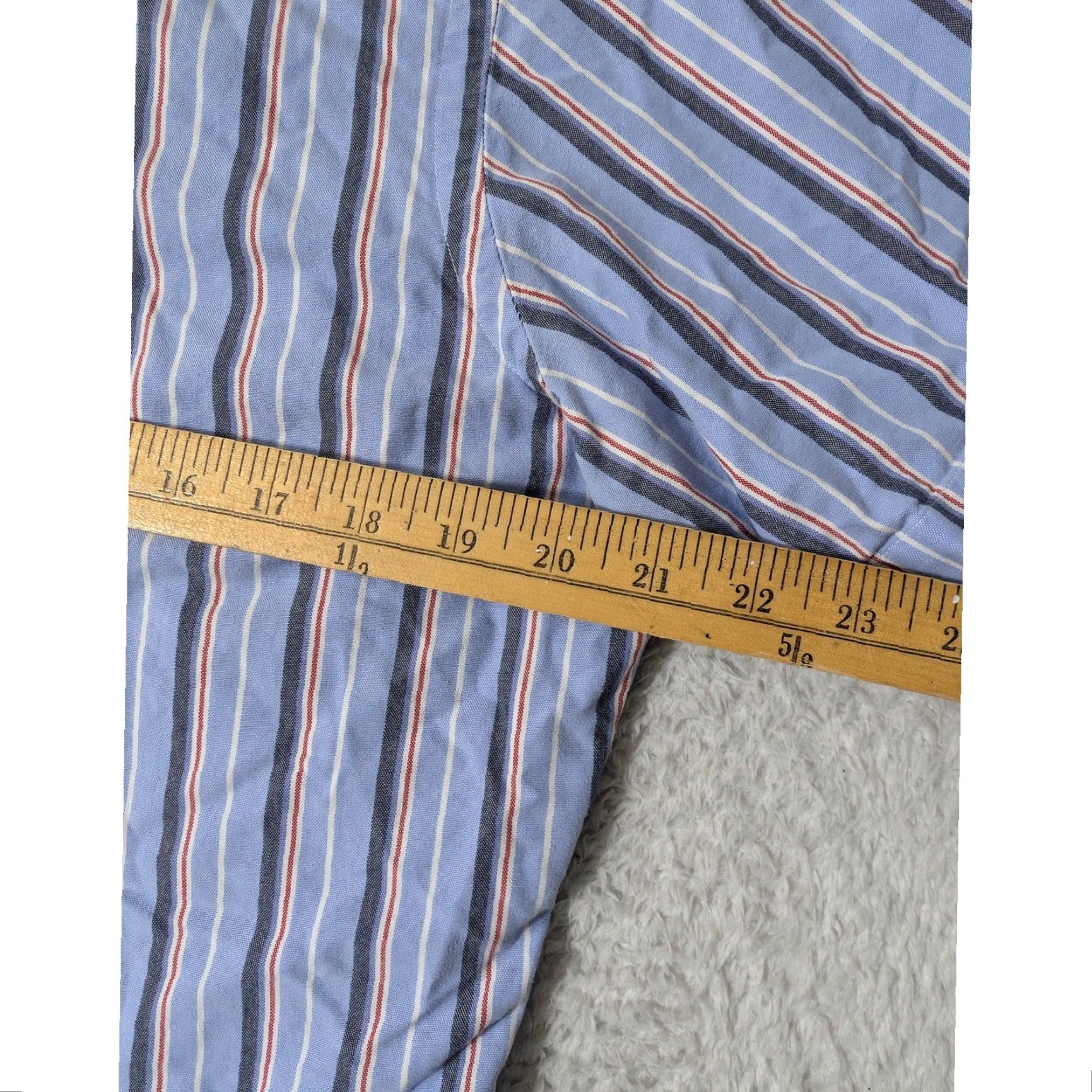 Ralph Lauren Ralph Lauren Button-Down Shirt Mens Sm Blue Striped Classic Fit Short Sleeve Multicolor Embroidered Pony Ballpoint Button-Up Shirt Size US S / EU 44-46 / 1 - 7 Thumbnail