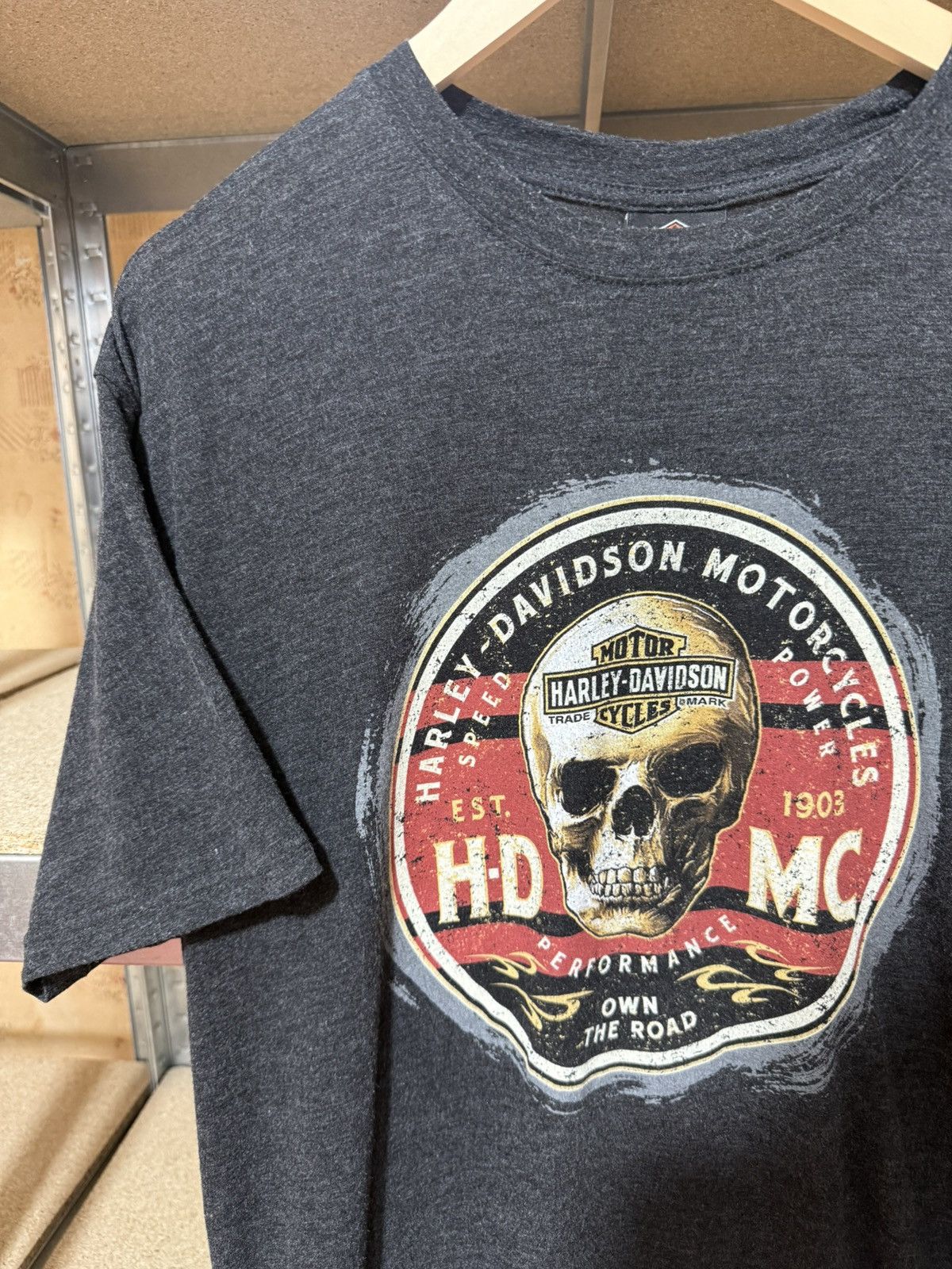 Band Tees × Harley Davidson × Vintage Vintage Harley Davidson Motorcycles Speed Power T-Shirt Size US L / EU 52-54 / 3 - 3 Thumbnail
