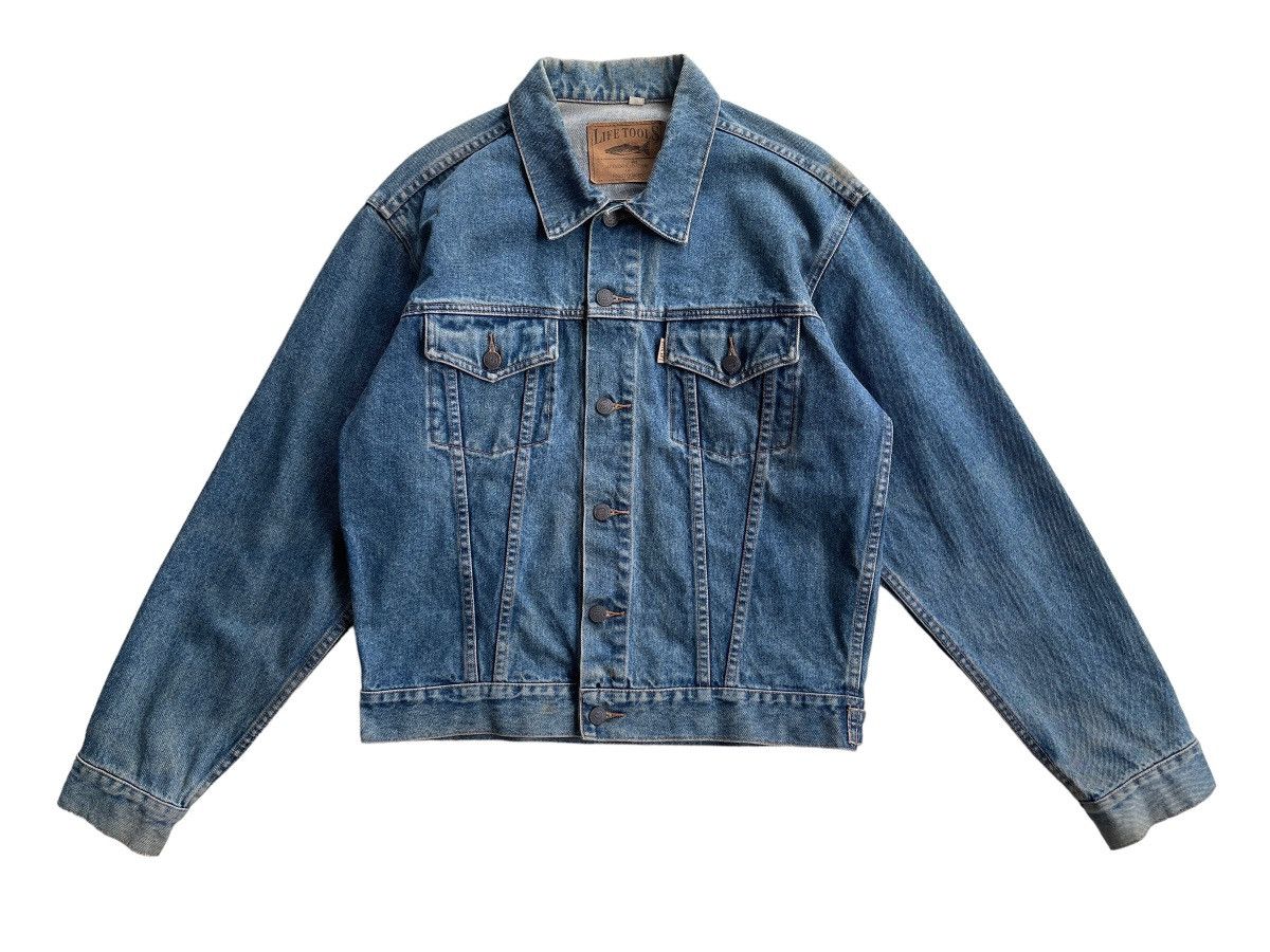 Japanese Brand Vintage Life Tools Trucker Denim Jacket Size US L / EU 52-54 / 3 - 3 Thumbnail