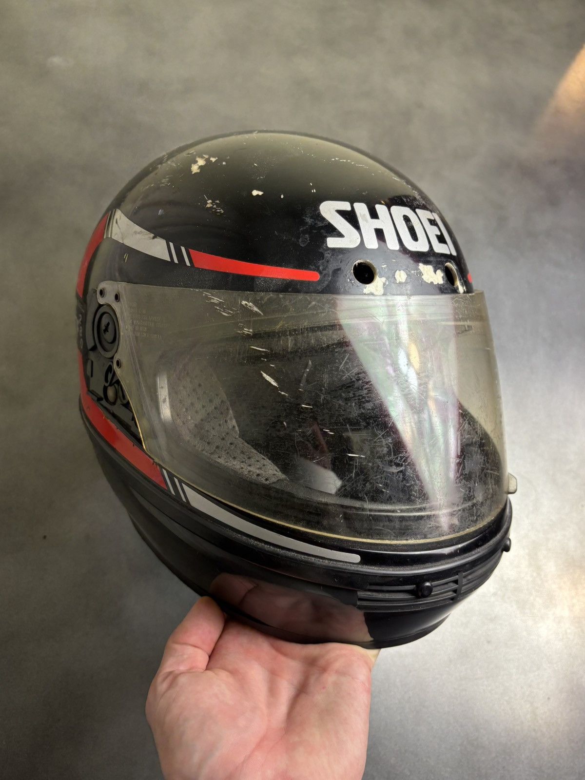 Harley Davidson × Indian Motorcycle × Vintage 1980s Shoei TF-280 Helmet 80s Vintage Motorcycle Racing Cap Size ONE SIZE - 9 Thumbnail