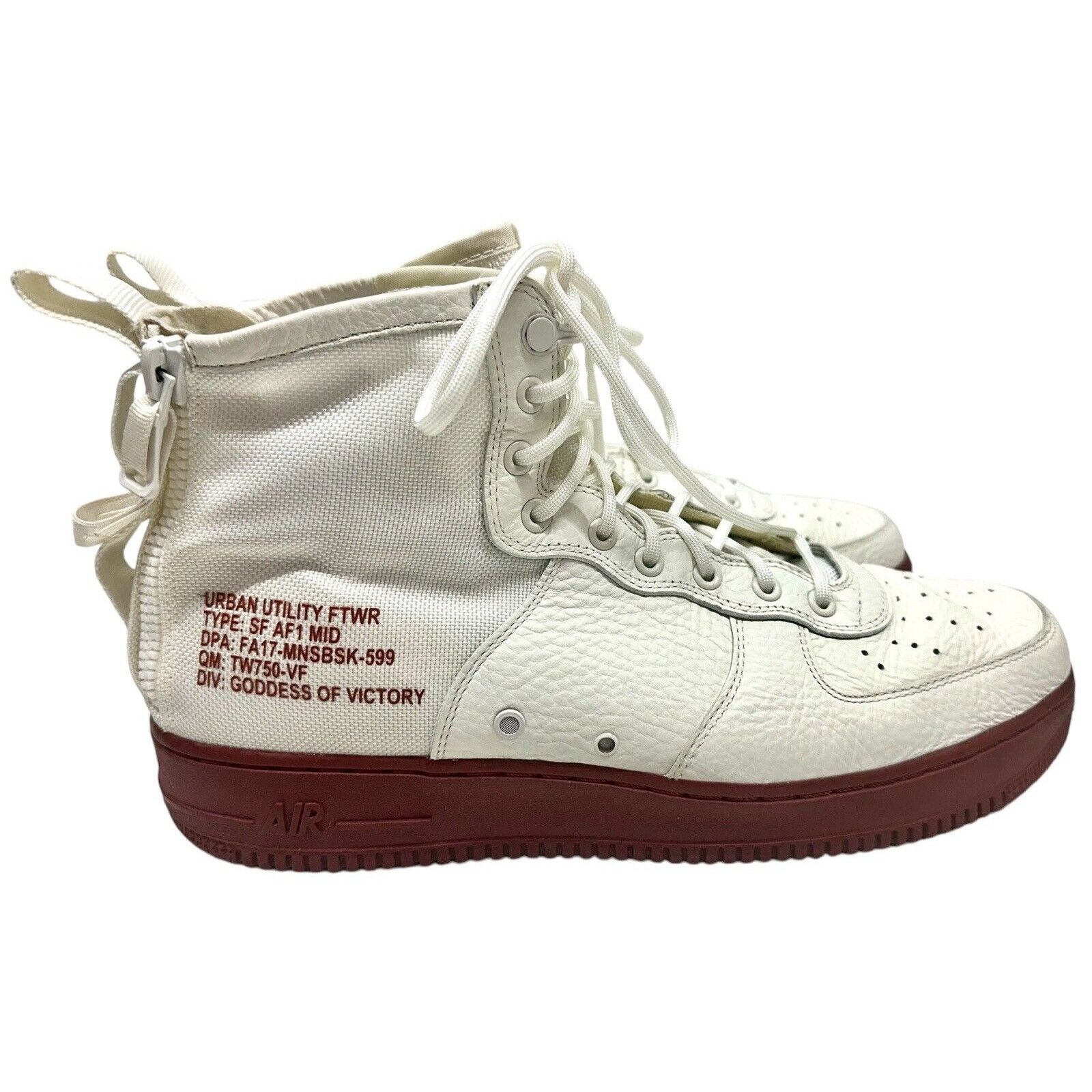 Nike Nike SF Air Force 1 Mid "Red Ivory" 917753-100 Men's 12.5 Size US 12.5 / EU 45-46 - 4 Thumbnail