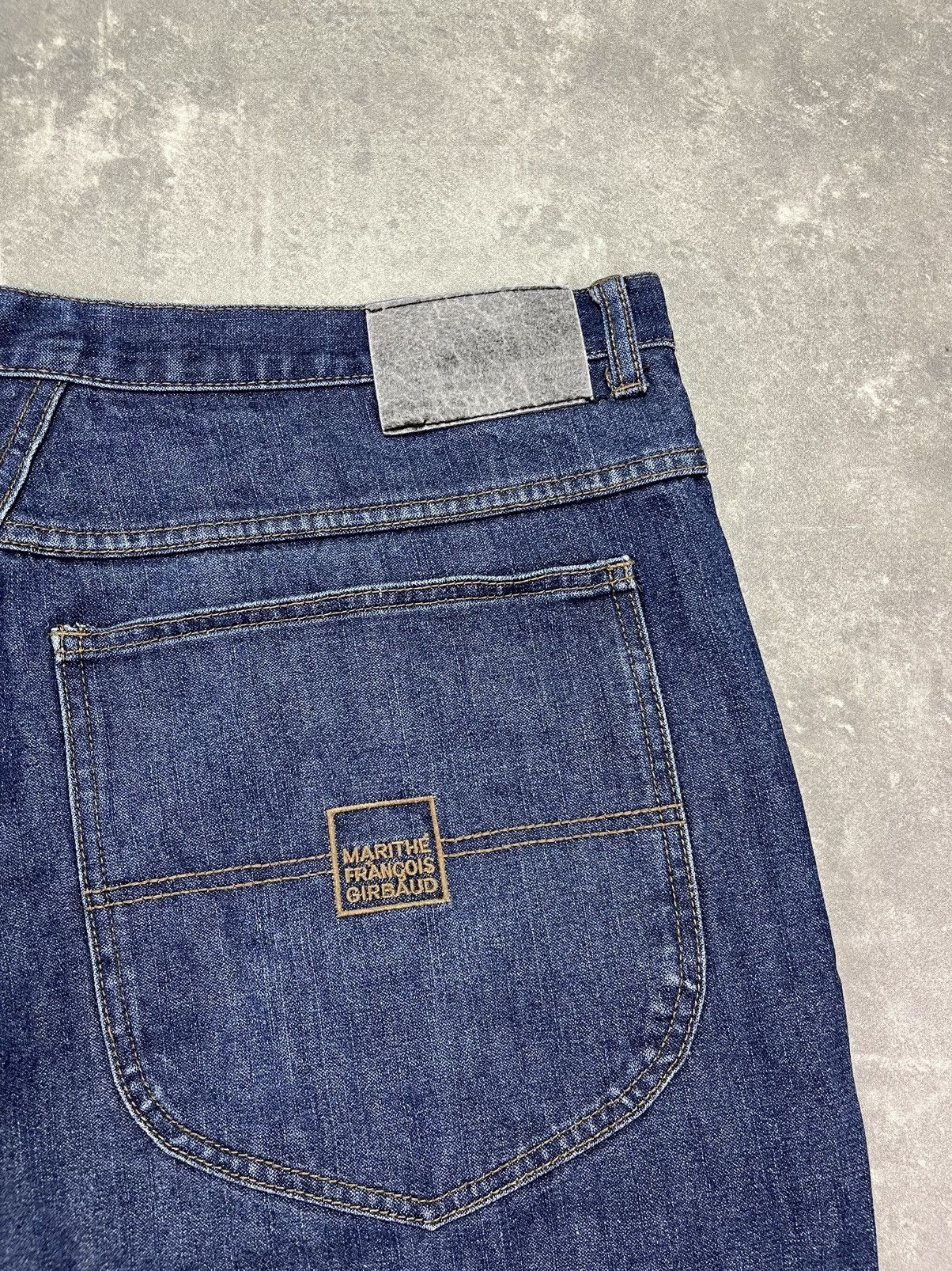 Marithe + Francois Girbaud Marithe + Francois Girbaud Baggy Logo Denim Jorts Shorts 40 Size US 40 / EU 56 - 11 Thumbnail