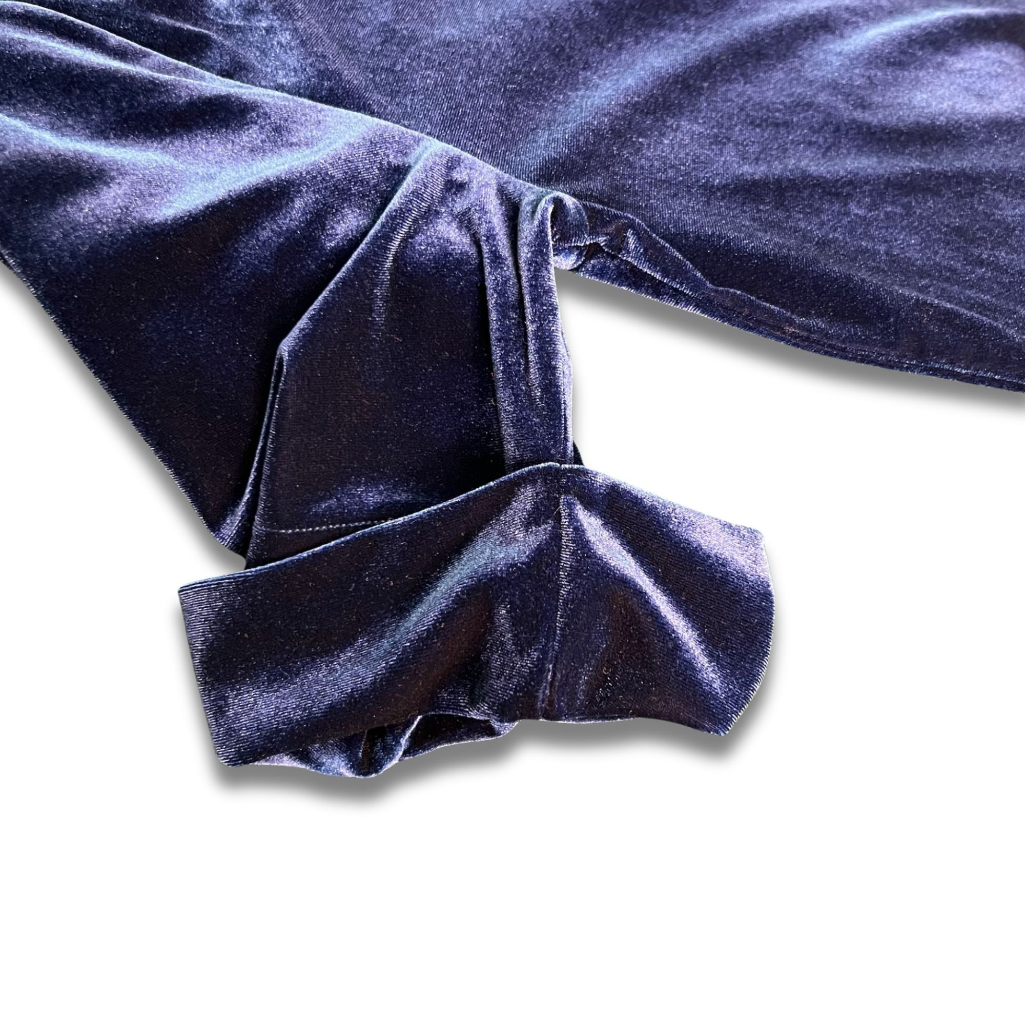 Lauren Ralph Lauren Lauren Ralph Lauren Velvet Blouse Navy Blue Short Sleeve Siz Size M / US 6-8 / IT 42-44 - 6 Thumbnail