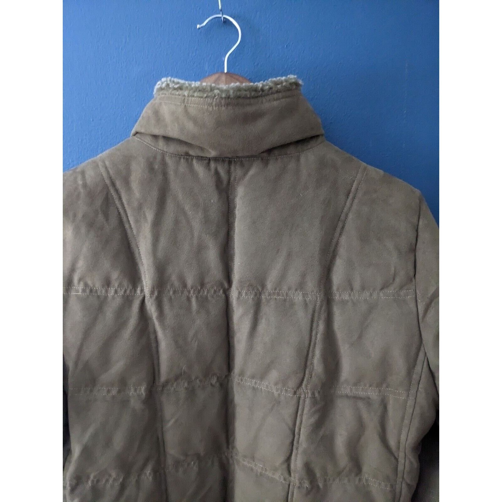 L.L. Bean LL Bean Women's Faux Suede Quilted Goose Down Puffer Coat Size M / US 6-8 / IT 42-44 - 5 Thumbnail