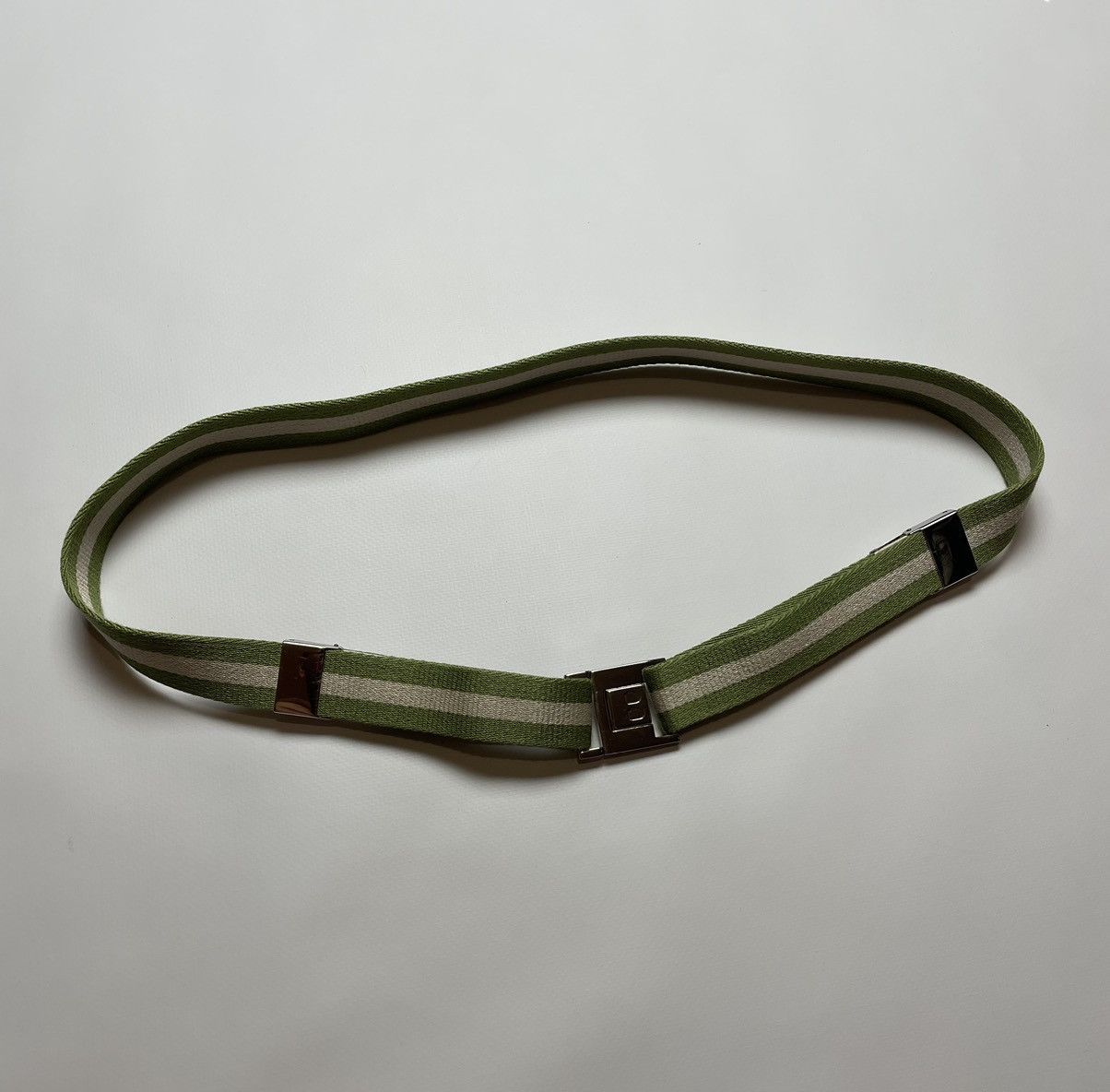 Bally Bally Green and White Belt Size ONE SIZE - 1 Thumbnail