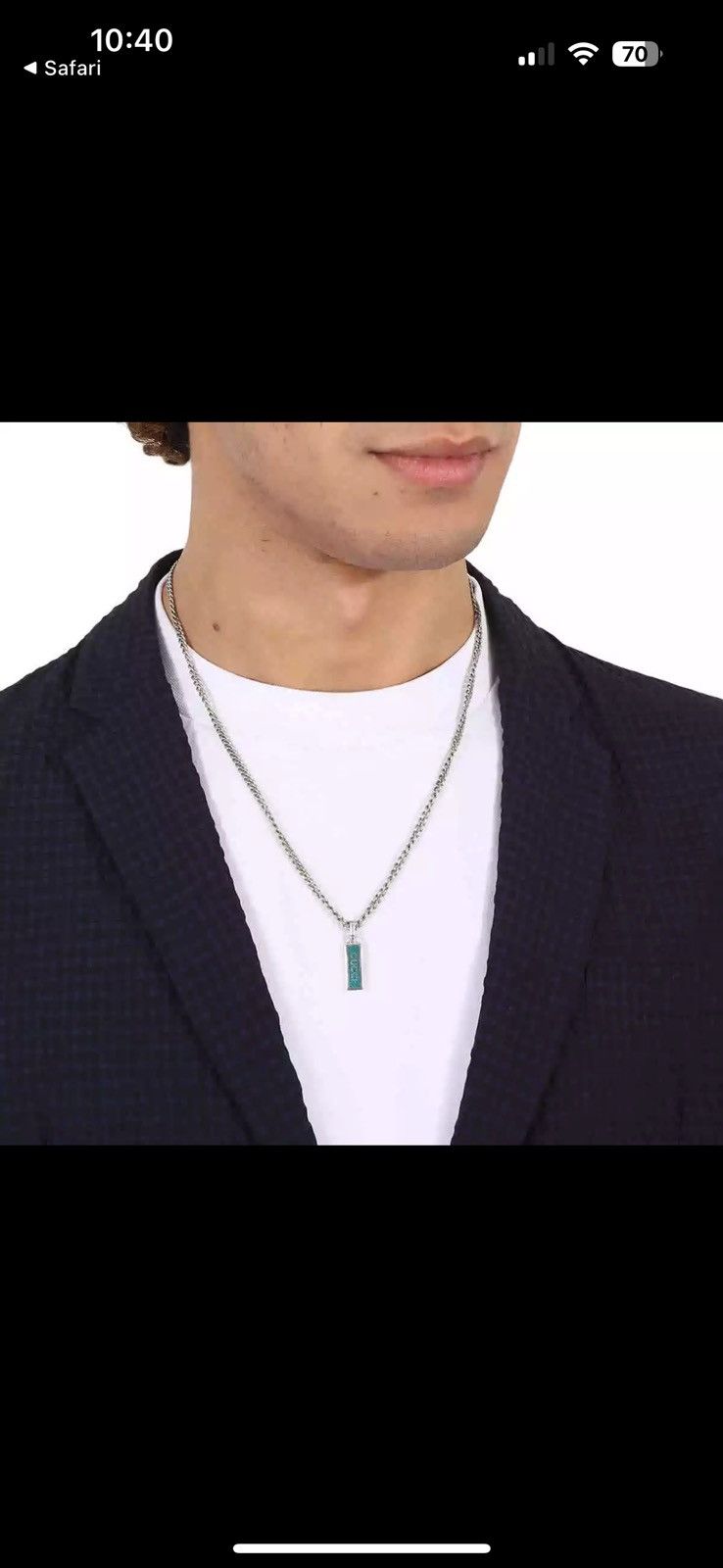Gucci Gucci Silver Tag Necklace 21.5 in Size ONE SIZE - 2 Thumbnail