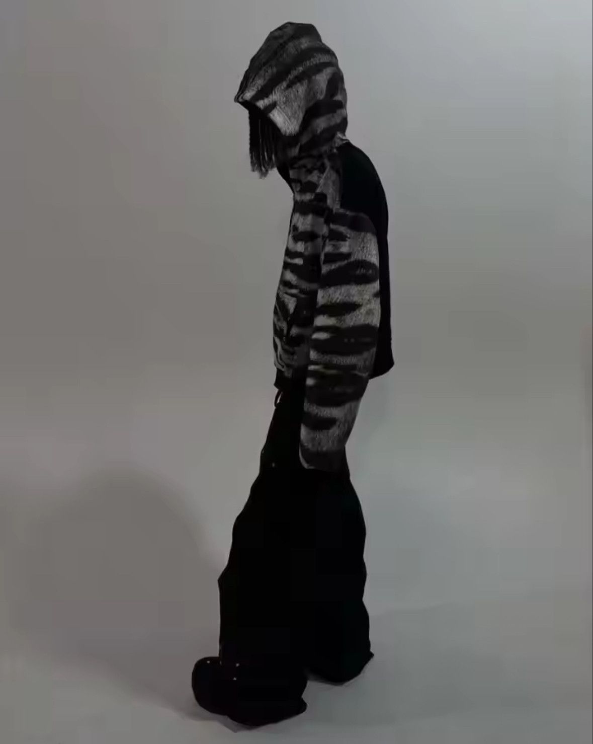 Other Fashion Punk Grunge Yin Yang Zebra Pattern Zipper Hoodies Size US M / EU 48-50 / 2 - 4 Thumbnail