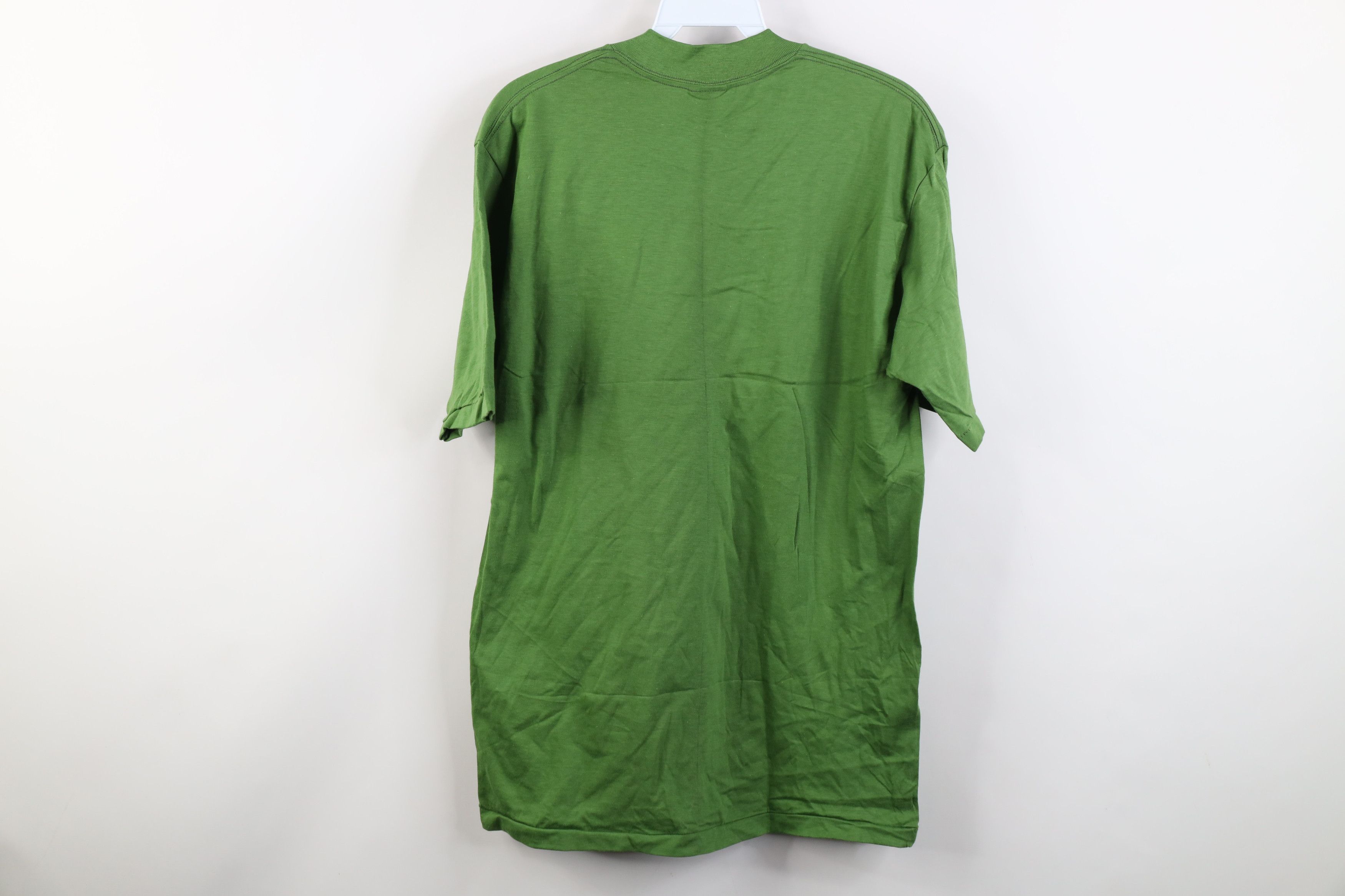 Vintage Deadstock Vintage 60s 70s Cotton T-Shirt Grass Green USA Size US L / EU 52-54 / 3 - 10 Thumbnail