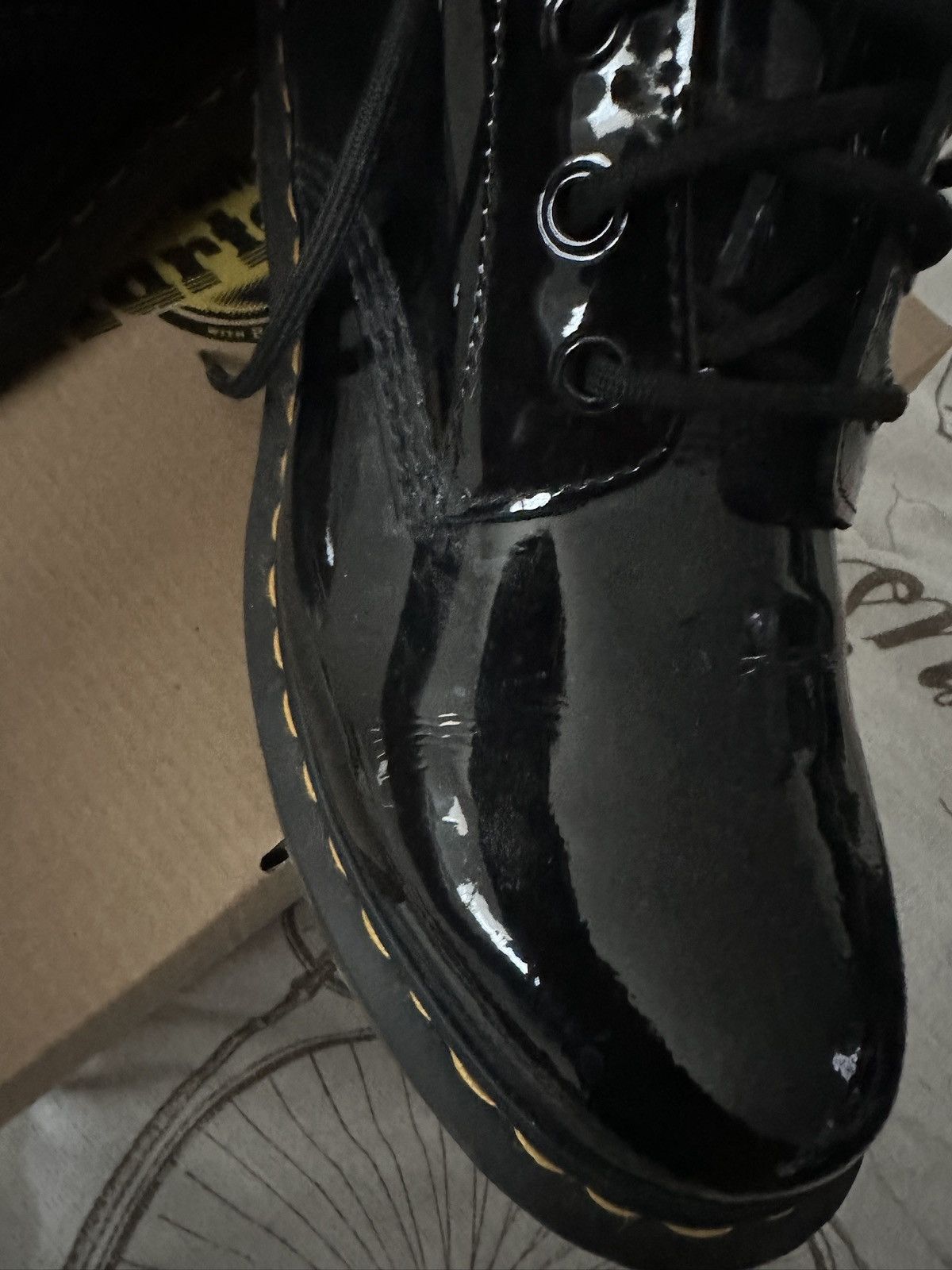 Dr. Martens Black patent leather boots Size US 10 / IT 40 - 1 Thumbnail