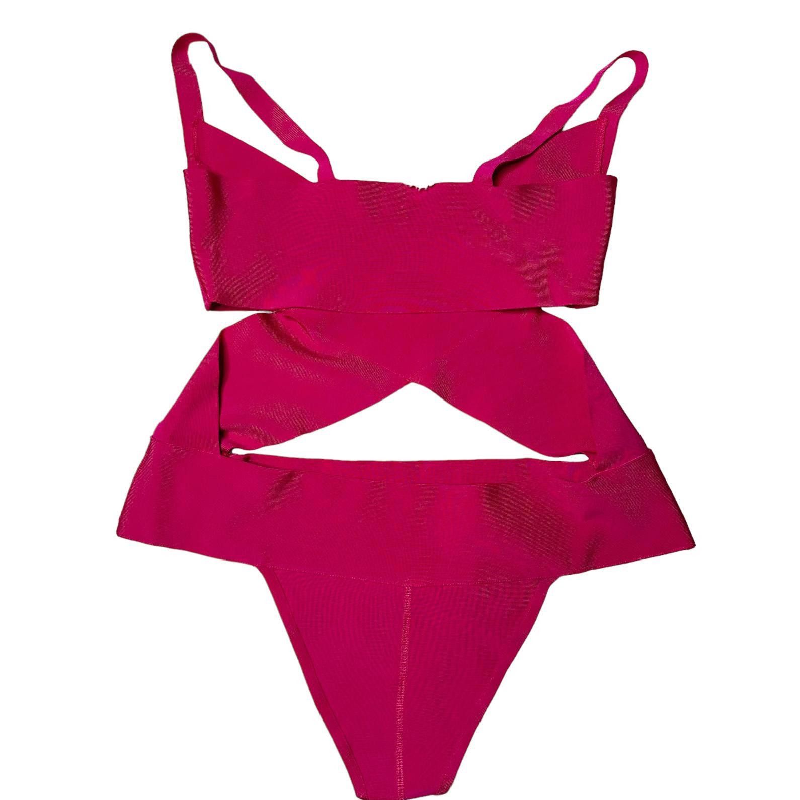 NWT Skims Knit Swim Monokini in Magenta Women’s 3X