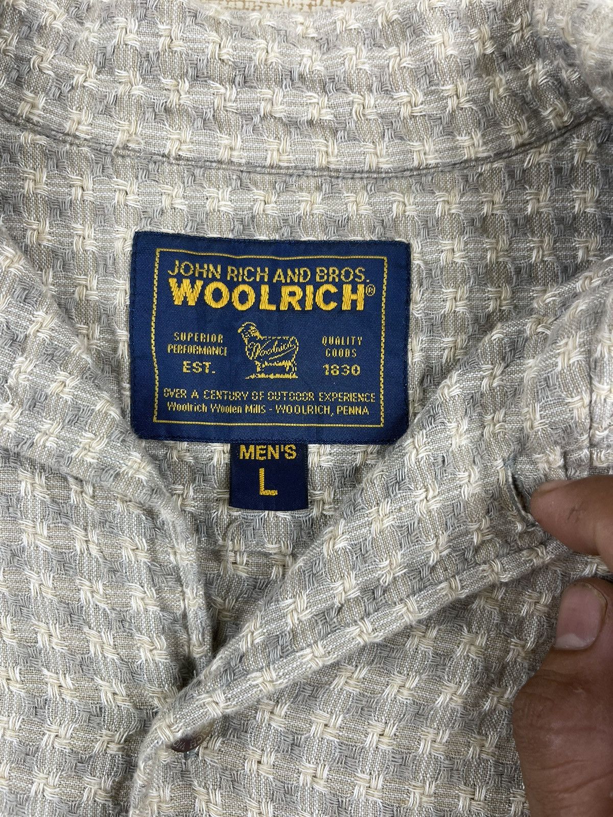 Vintage × Woolrich Woolen Mills VINTAGE WOOLRICH John Rich And Bros. Button Ups Shirt Size US L / EU 52-54 / 3 - 7 Thumbnail