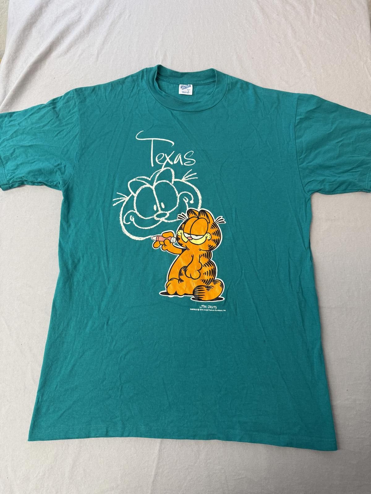 Designer VTG Garfield T-shirt Texas Drawing Garfield Self Portrait L Size US L / EU 52-54 / 3 - 1 Thumbnail