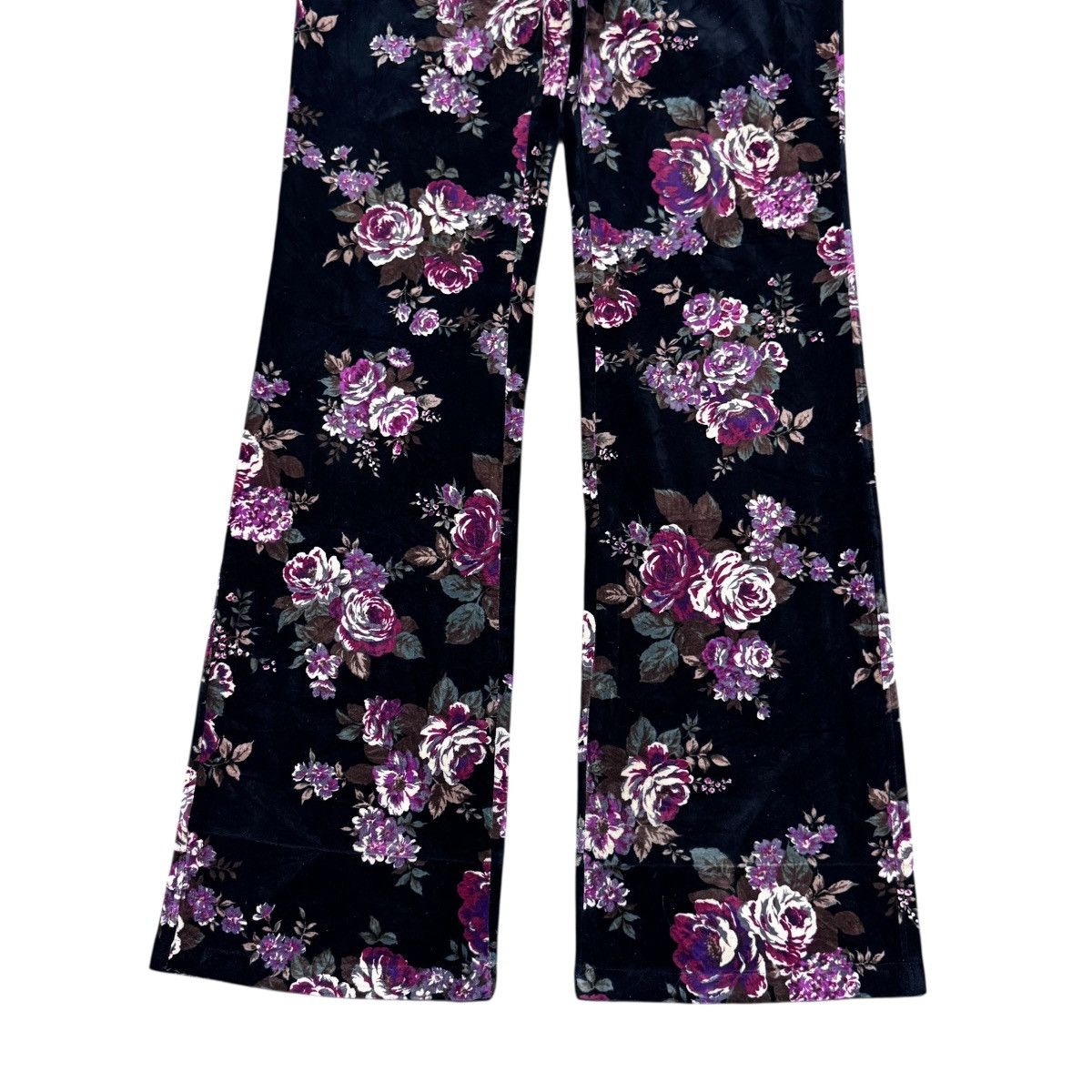 Tornado Mart Tornado Mart Velvet Floral Flare Pants Size 30" / US 8 / IT 44 - 6 Thumbnail