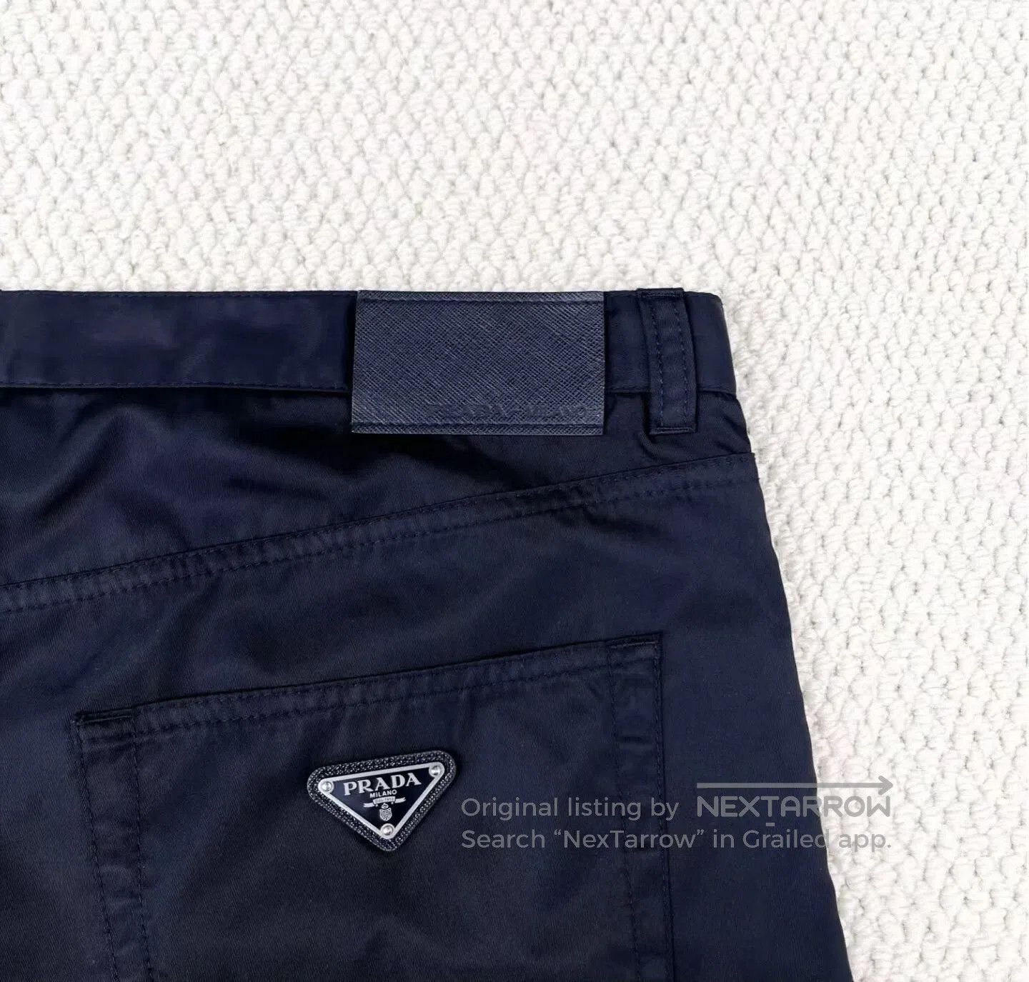 Prada Prada SS22 Black Recycled Nylon Logo Pants. Size US 36 / EU 52 - 5 Thumbnail