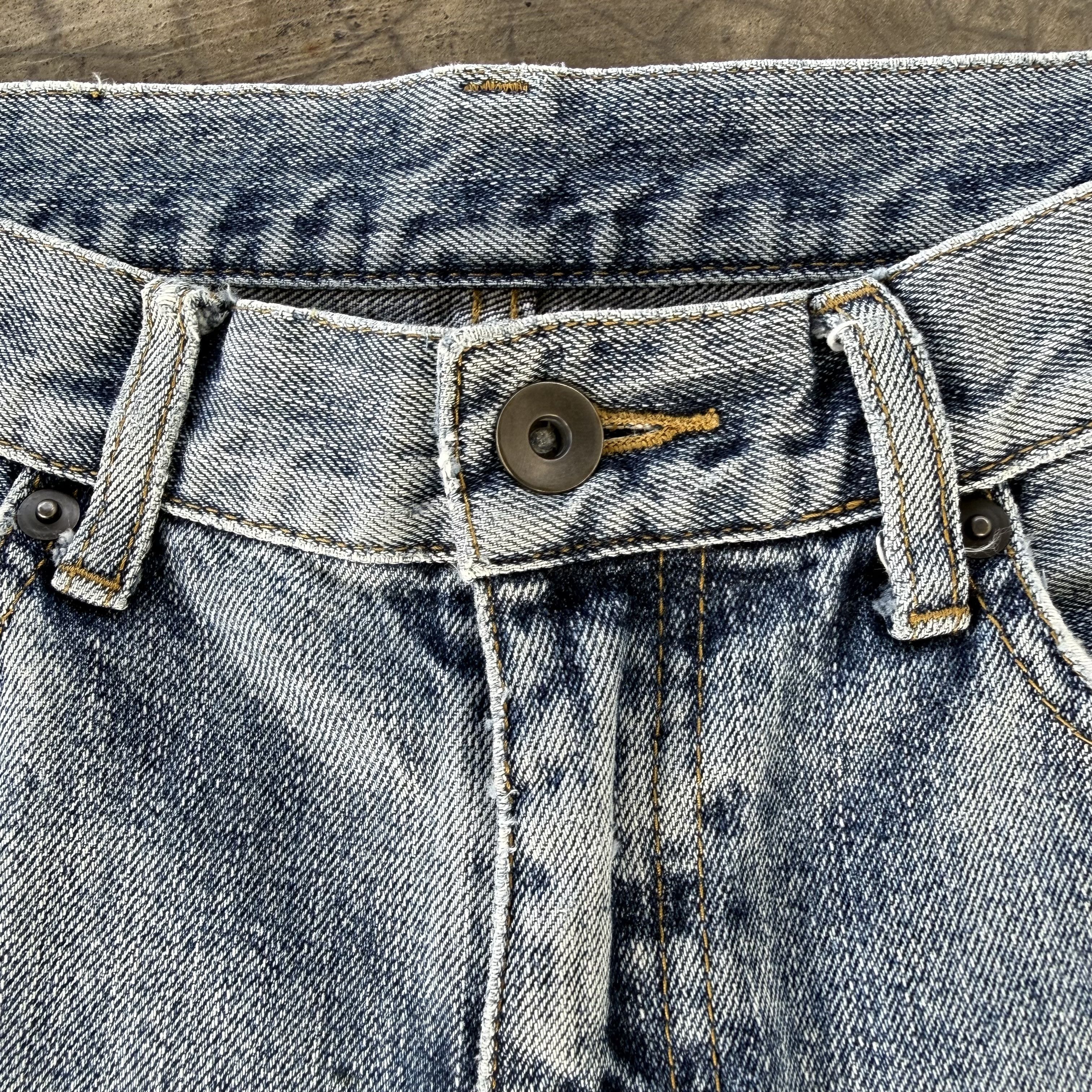 Japanese Brand W30 Vintage Japan Faded Blue Ripped Denim Jean Size US 30 / EU 46 - 6 Thumbnail