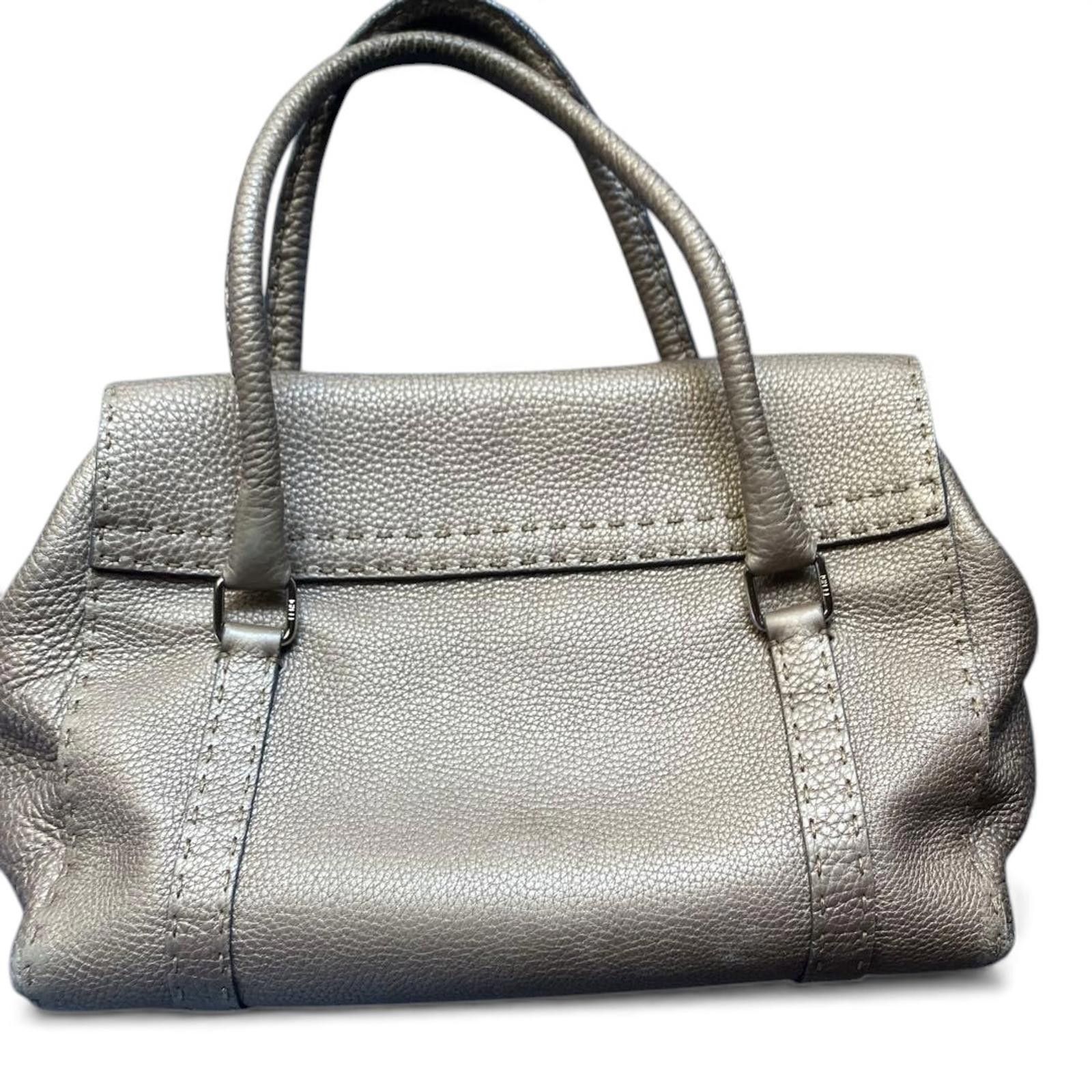 Fendi Fendi - Metallic Selleria Leather Handbag Size ONE SIZE - 3 Thumbnail