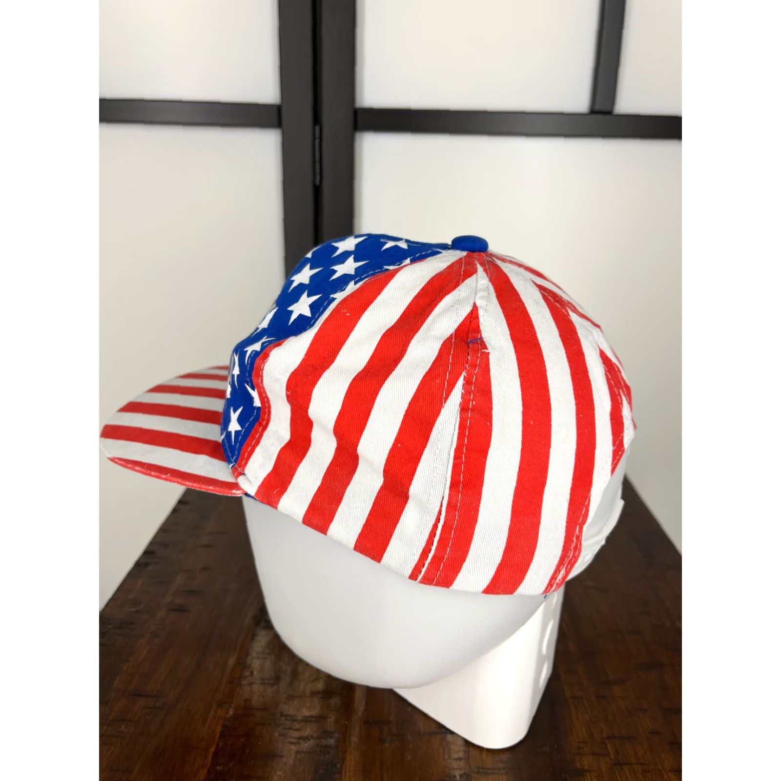 Vintage Nike Hat Cap Snap Back Adult One Size Blue USA Flag 4th July New Years Americana Beach USA Mens Size ONE SIZE - 5 Thumbnail
