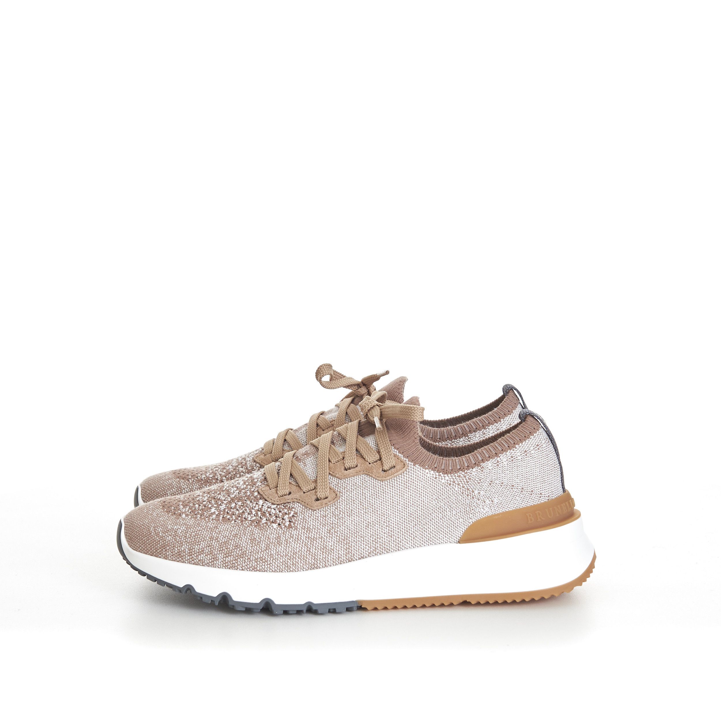 Brunello Cucinelli Beige Low Top Cotton Chiné Knit Runners Size US 13 / EU 46 - 4 Thumbnail