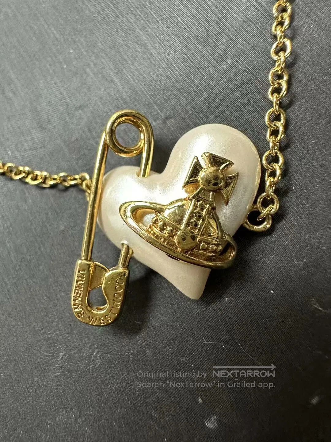 Vivienne Westwood Vivienne Westwood Heart Brooch Pearl Bracelet. Size ONE SIZE - 2 Thumbnail