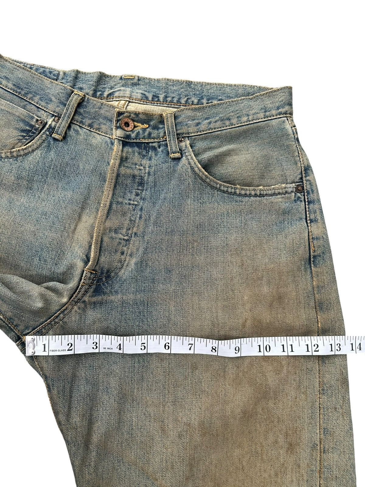 Kapital Thrashed Vintage Edwin 505X Selvedge Rusty Denim Jeans Size US 33 - 21 Thumbnail