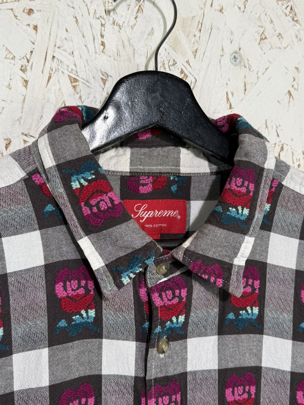 Supreme Supreme Rose Buffalo Plaid Shirt SS19 Long Sleeve Size L Size US L / EU 52-54 / 3 - 5 Thumbnail