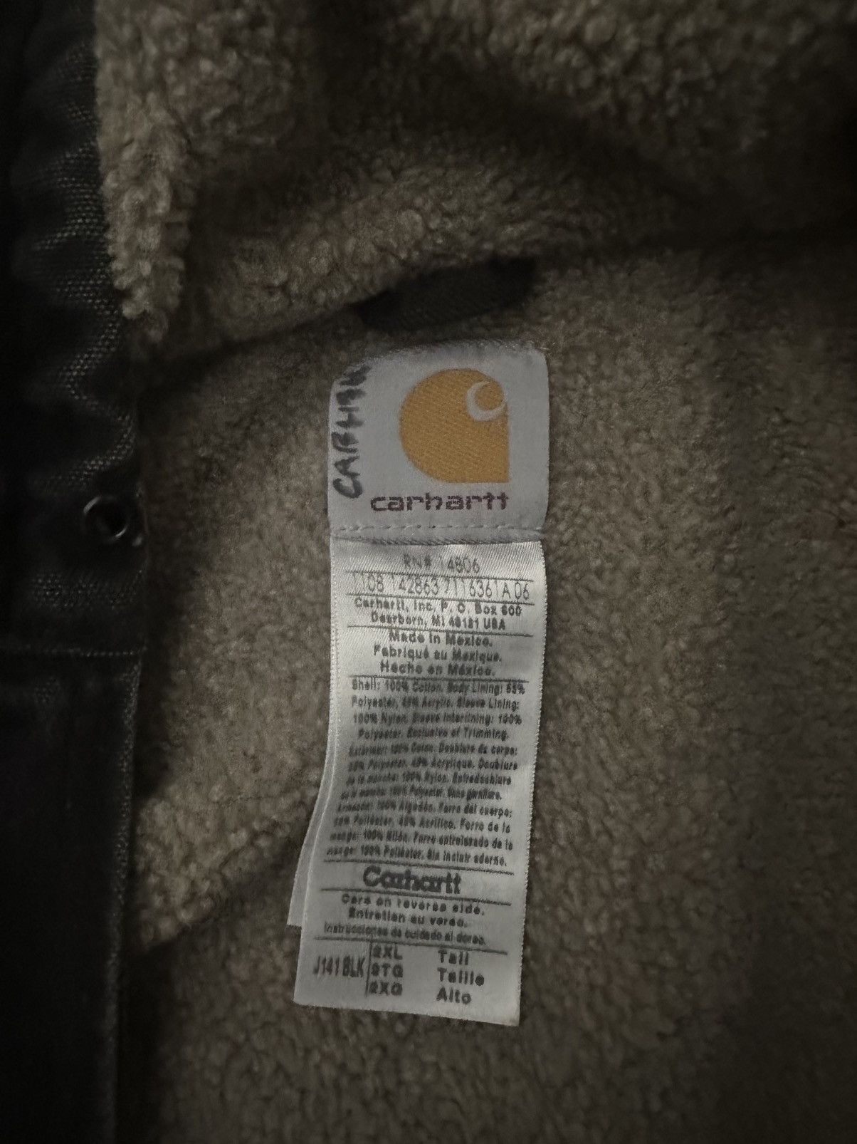Carhartt × Vintage Vintage Black Carhartt Jacket Size US XXL / EU 58 / 5 - 5 Thumbnail