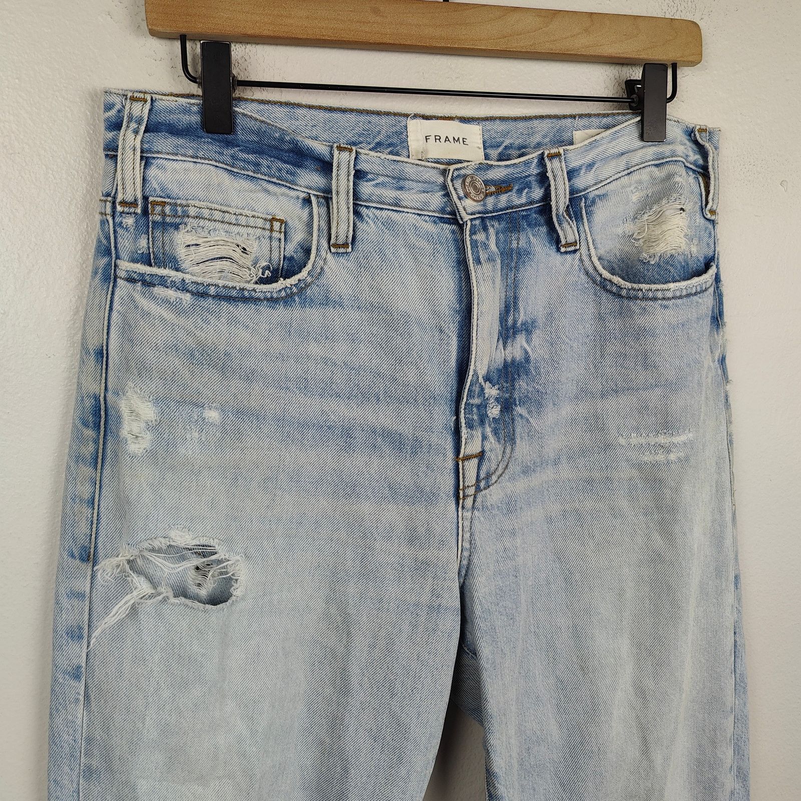 Frame Frame Le Jane Crop Jeans Womens 28 Light Wash Size 28" / US 6 / IT 42 - 2 Thumbnail