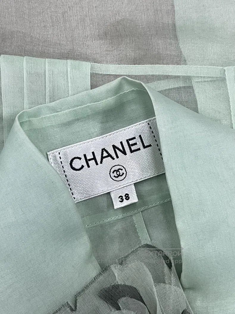Chanel Chanel Floral Brooch Long Sleeve Shirt. Size US M / EU 48-50 / 2 - 4 Thumbnail