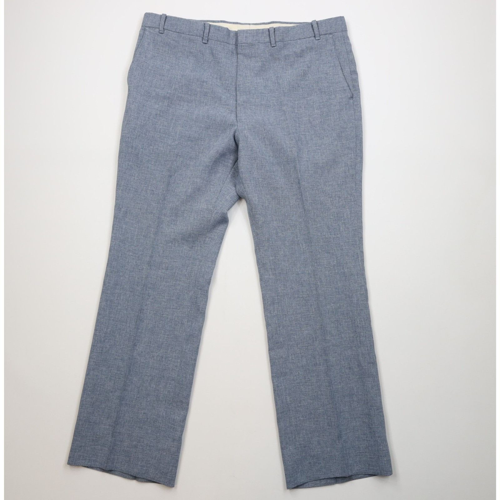 Vintage Vintage 70s Streetwear 2 Piece Chambray Knit Suit Size 44S - 14 Thumbnail