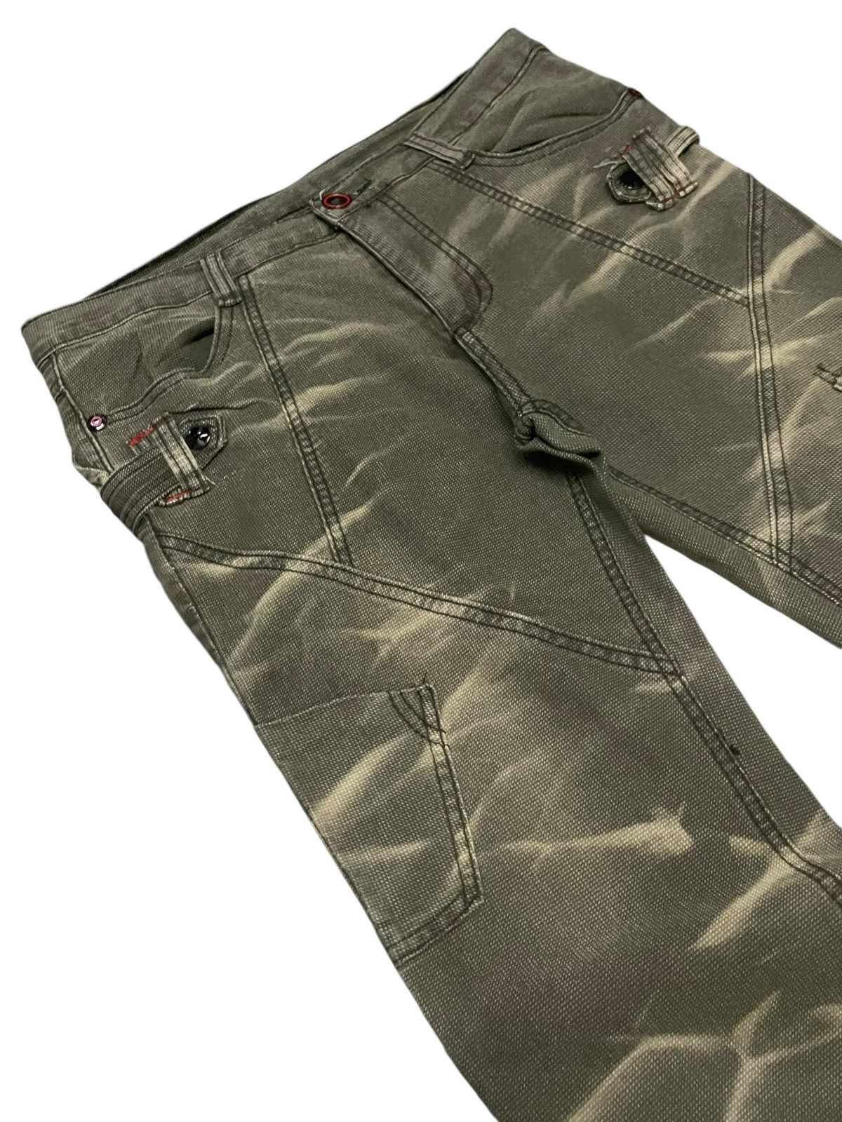 BUFFALO BOBS × GOSTAR DE FUGA × Hysteric Glamour Japanese Brand Panelled Claw Mark Whiskers Cargo Pants Size US 30 / EU 46 - 10 Thumbnail