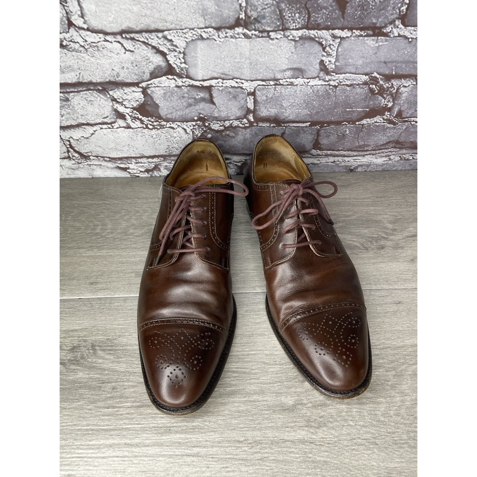 Ralph Lauren Polo Ralph Lauren Brown Leather Cap Toe Wingtip Oxford Dress Size US 10 / EU 43 - 23 Thumbnail
