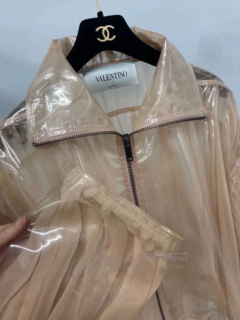 Valentino Valentino Skin color mulberry silk transparent raincoat ja Size S / US 4 / IT 40 - 4 Thumbnail