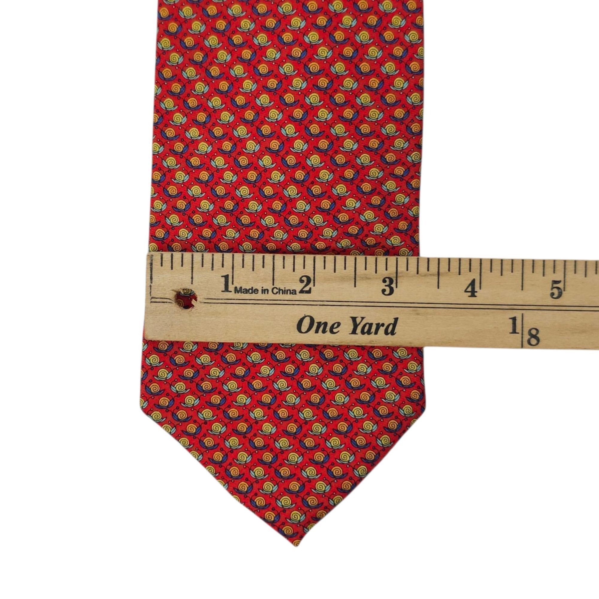 Other Peter Blair Silk Tie 100% Silk Red Floral Swirls Classic Size ONE SIZE - 7 Thumbnail