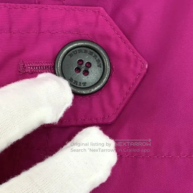 Burberry Burberry Pink Polyester Trench Coat, Size XS. Size XS / US 0-2 / IT 36-38 - 9 Thumbnail